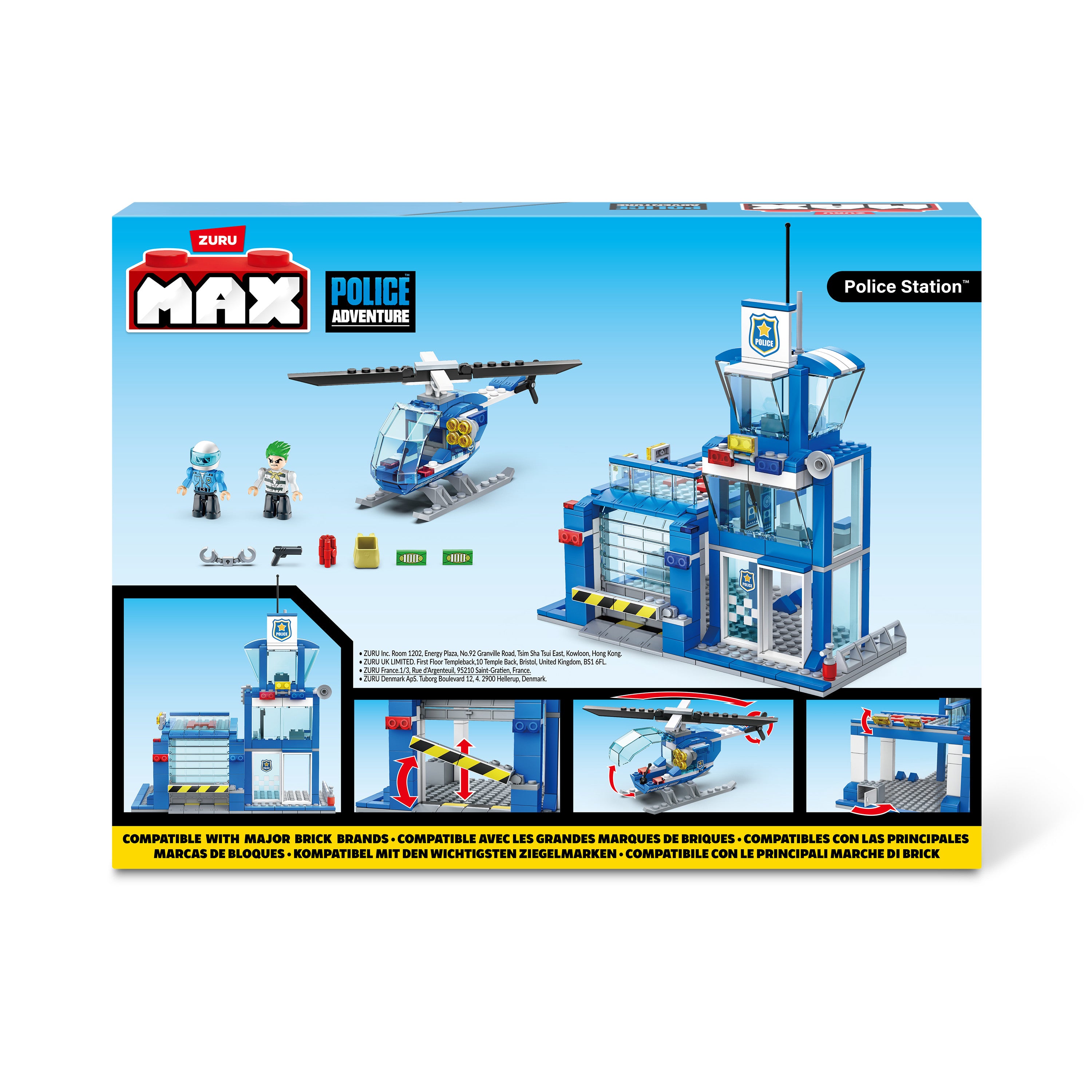 ZURU MAX Build City Police Station Playset 318 Bricks