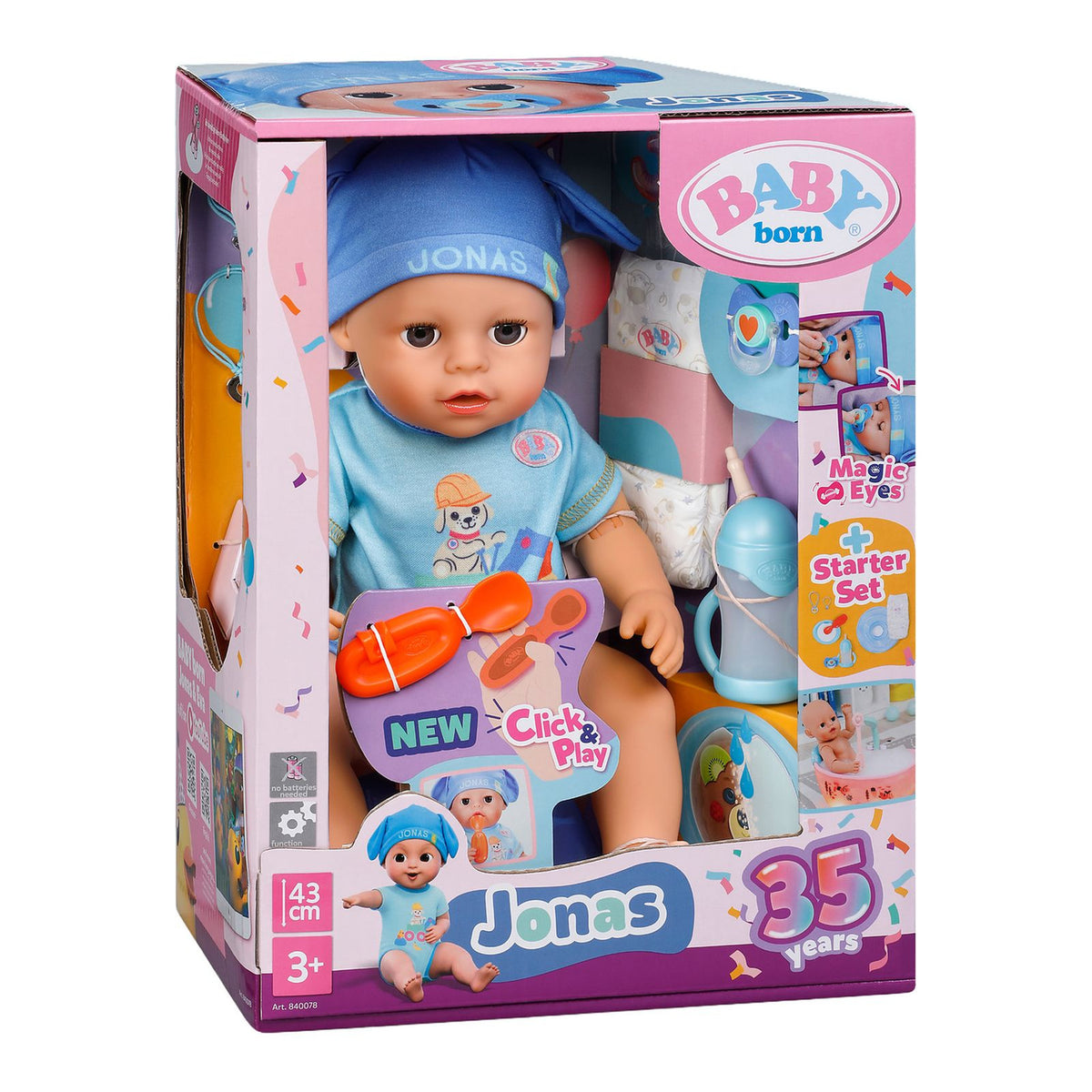 BABY Born Jonas Click & Play 43cm Doll
