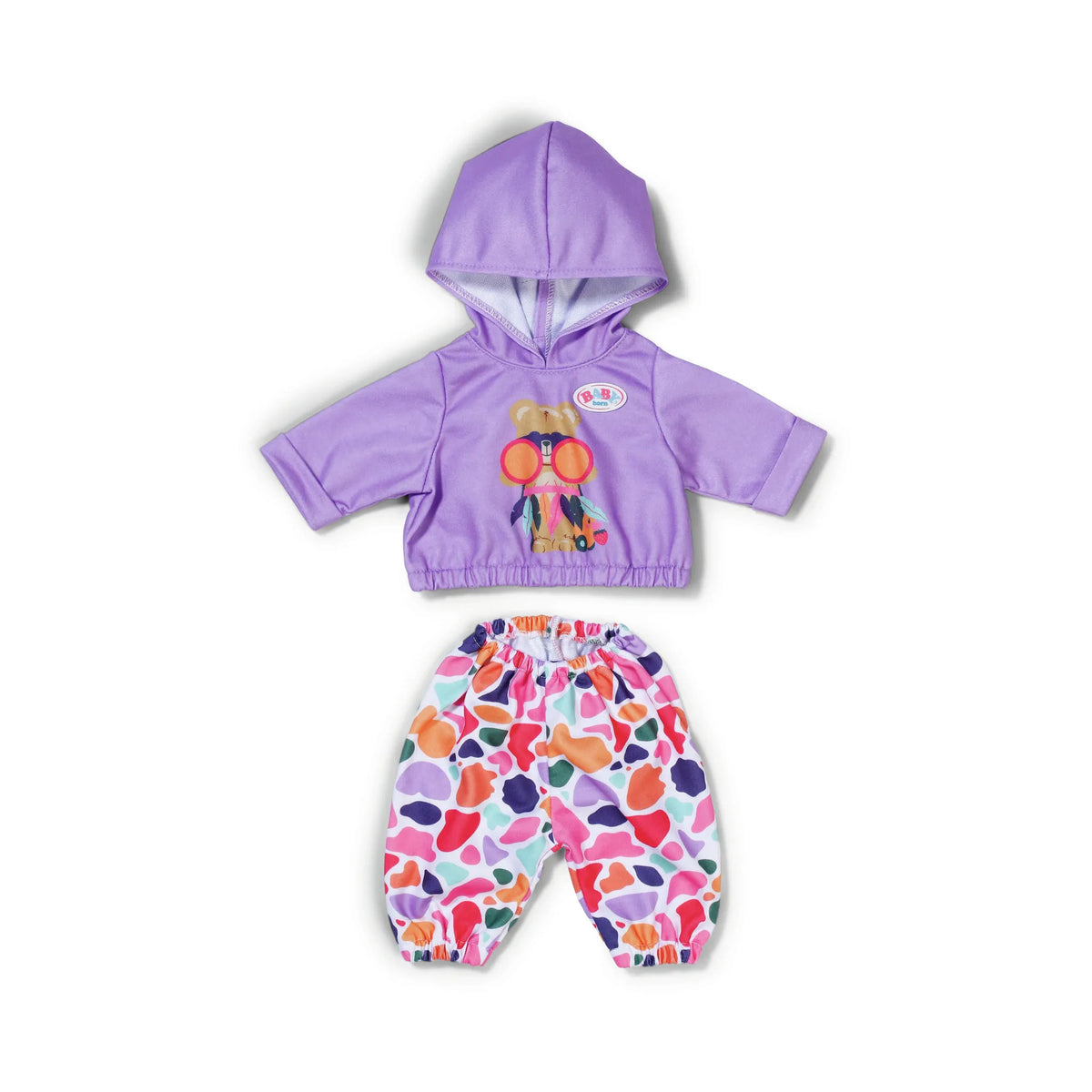 BABY Born Outfit Set for 43cm Doll - Purple Hoodie