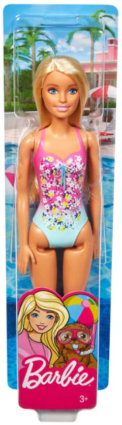 Barbie Beach Doll Pink Blue Swimsuit – Toyworld Australia