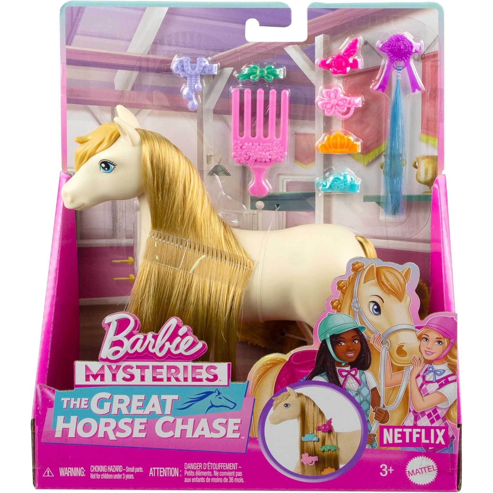 Barbie Mysteries The Great Horse Chase Pony And Accessories - Tornado