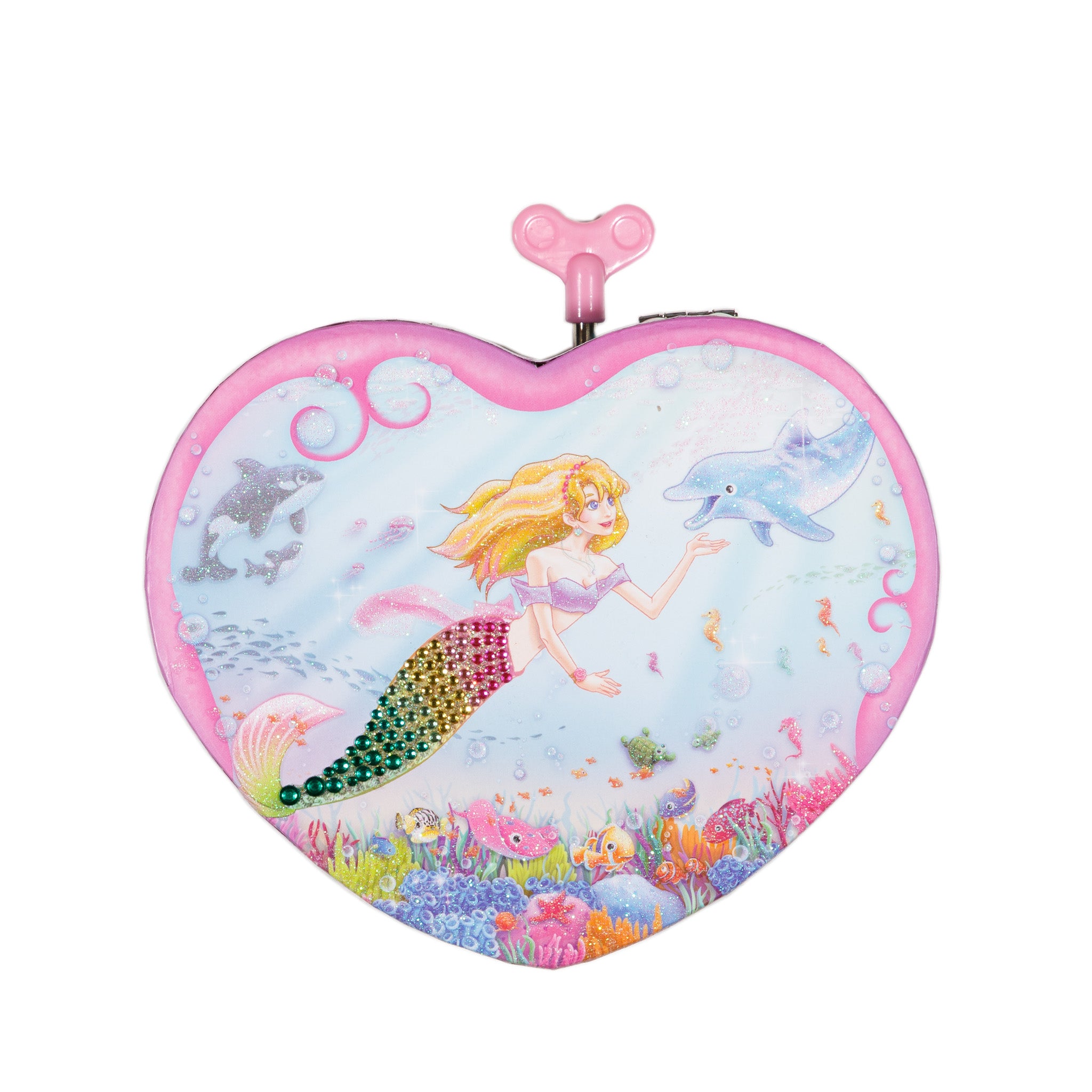 Mermaid Heart Shaped Musical Jewelery Box