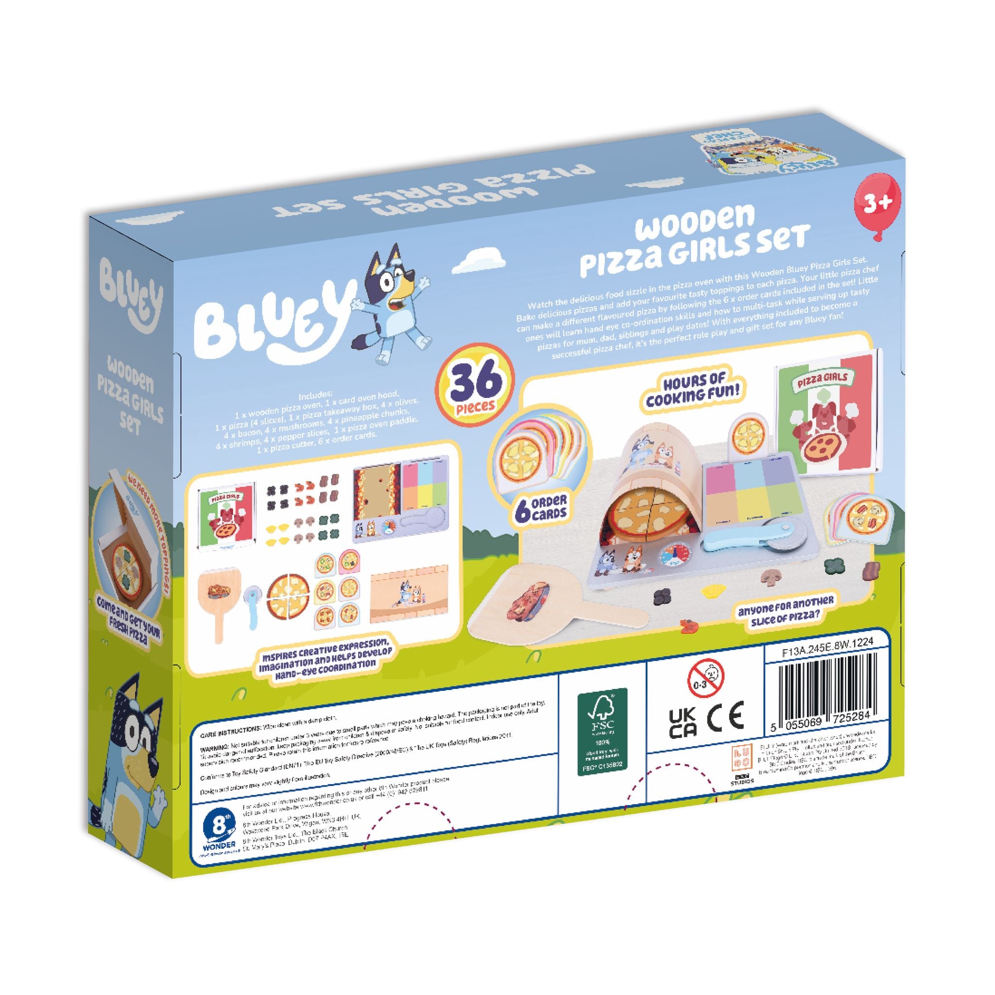 Bluey Wooden Pizza Girls Playset