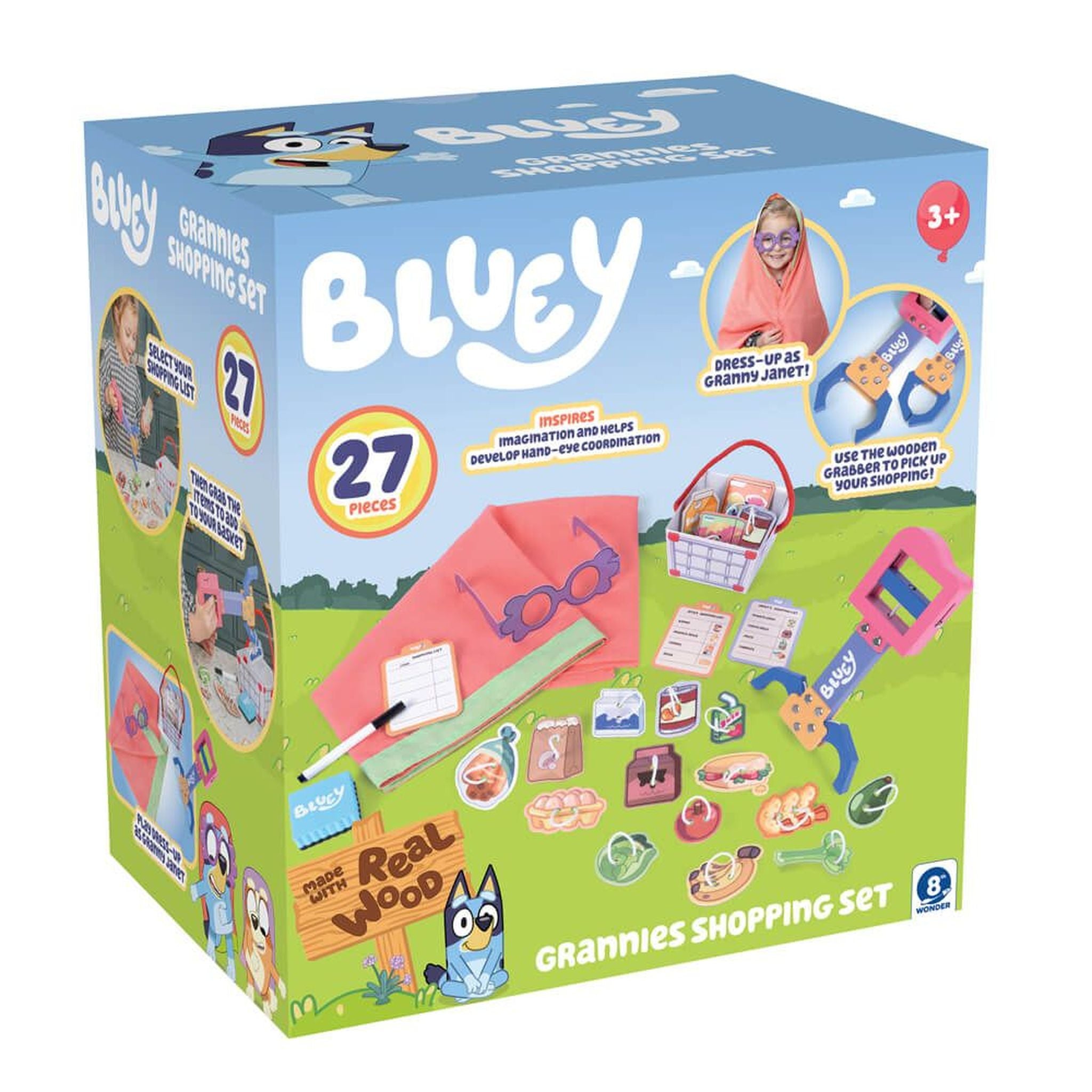 Bluey Wooden Grannies Shopping Set
