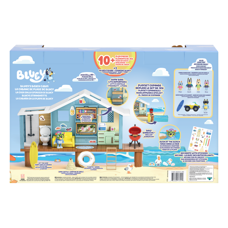 Bluey Series 9 - Bluey's Beach Cabin Playset