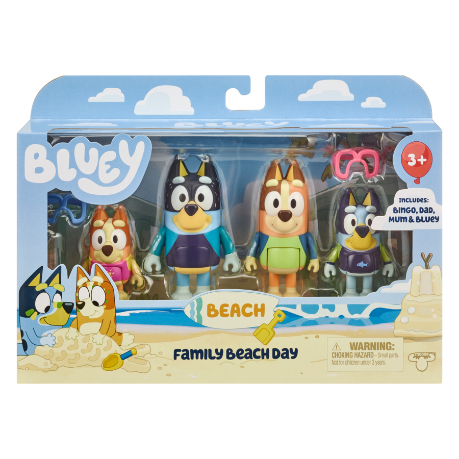 BLUEY S9 FIGURE 4 PACK - FAMILY BEACH DAY