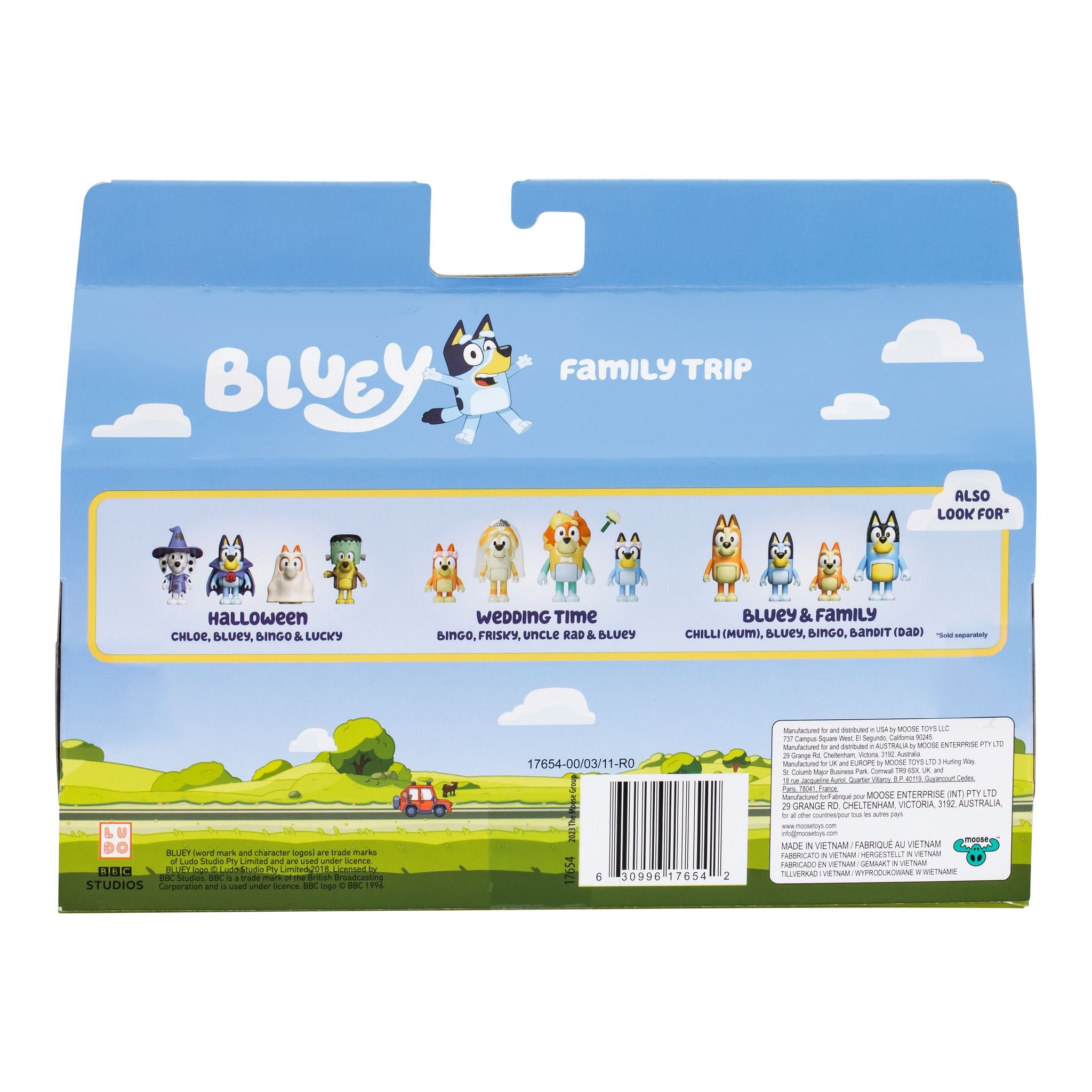 Bluey S11 Figure 4 Pack - Family Trip