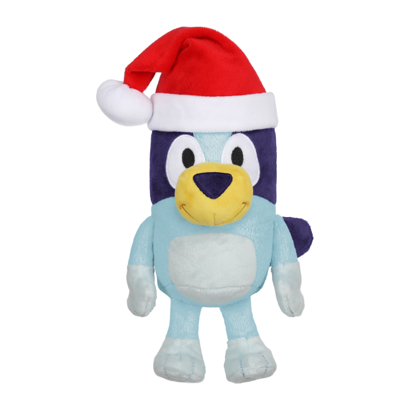 Bluey S9 Festive Plush - Christmas Hat Bluey