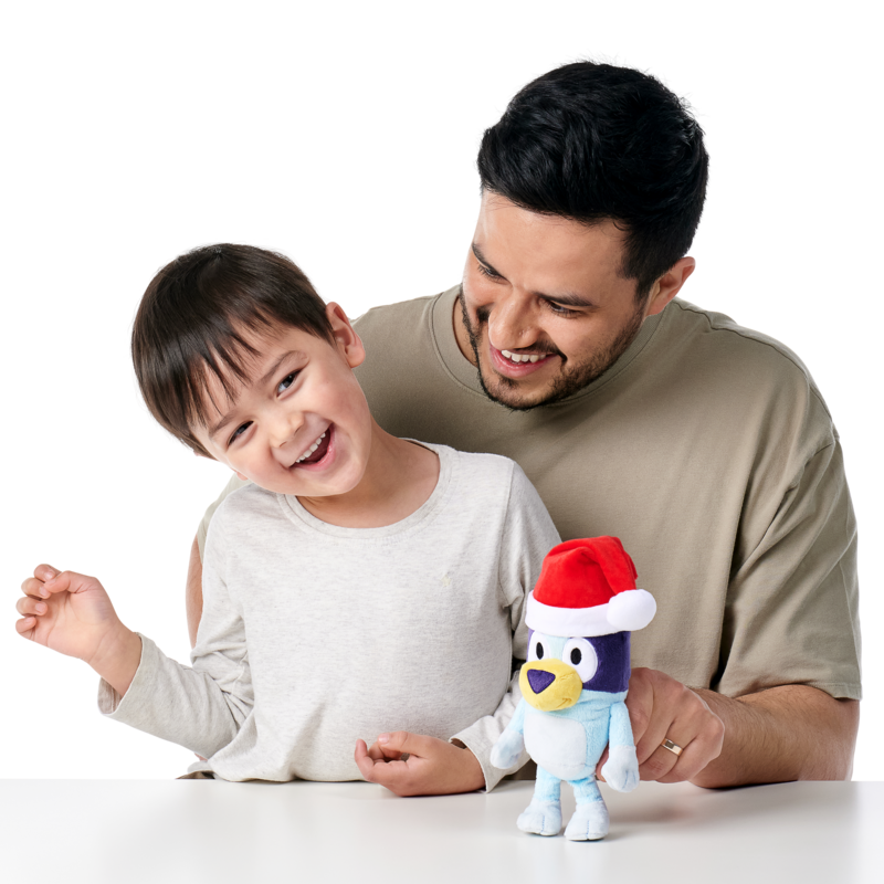 Bluey S9 Festive Plush - Christmas Hat Bluey
