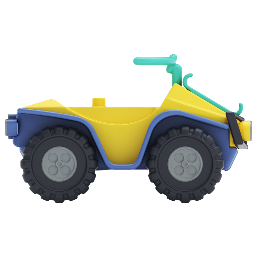 Bluey Series 9 Vehicle And Figure - Bluey Beach Quad With Bandit