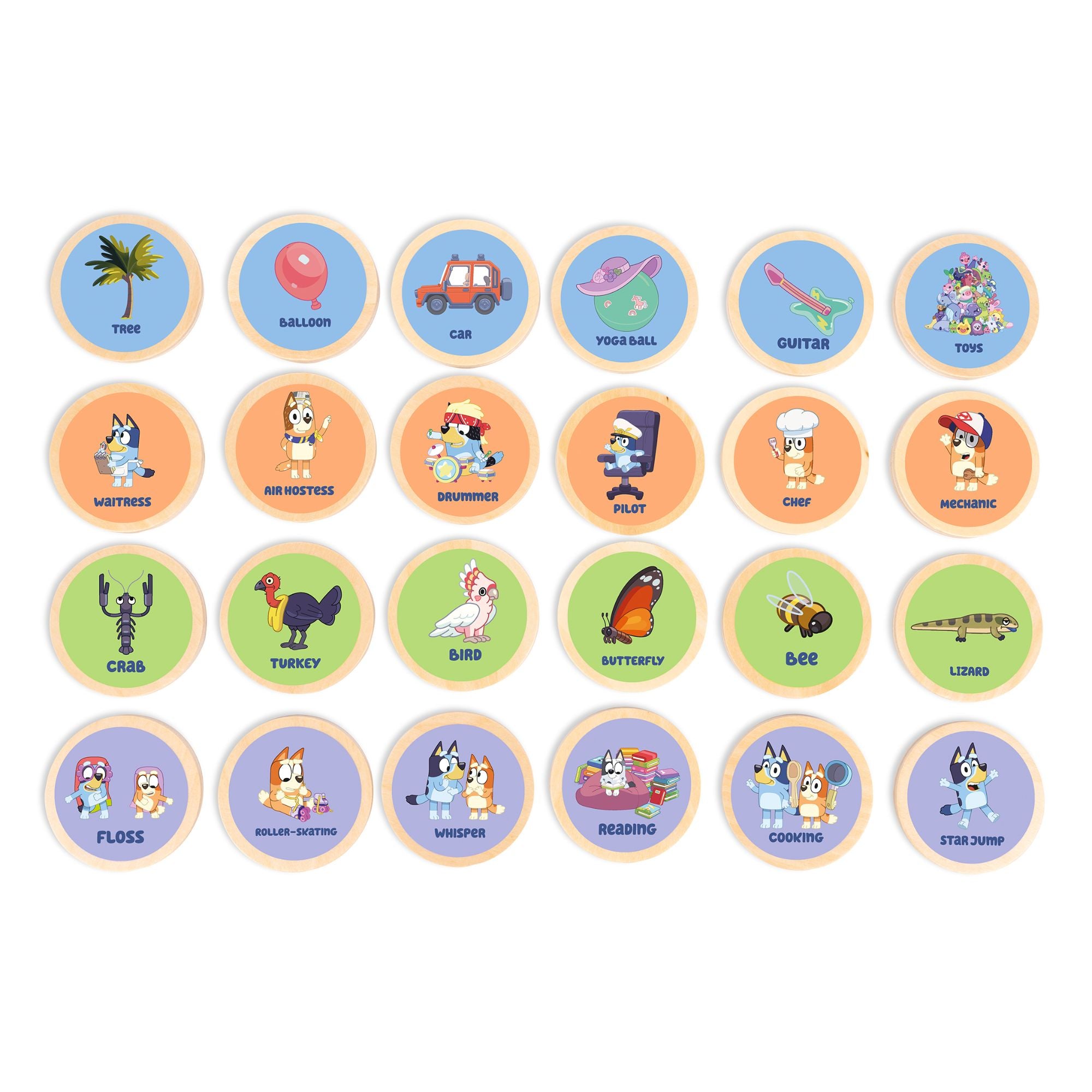 Bluey Wooden Charades