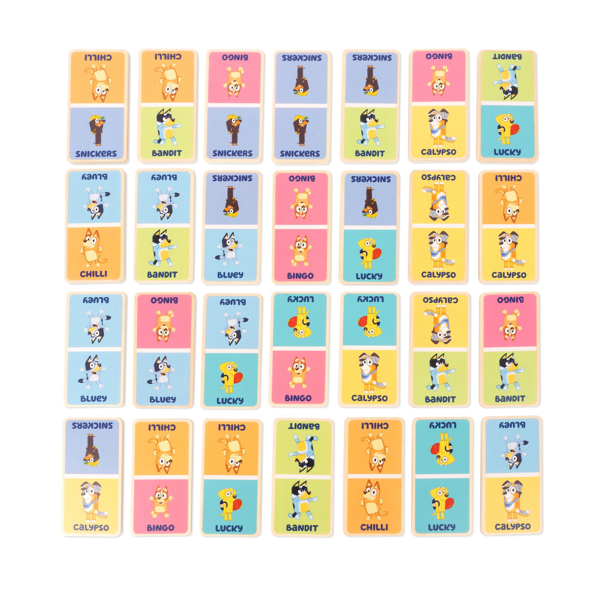 Bluey Wooden Dominoes