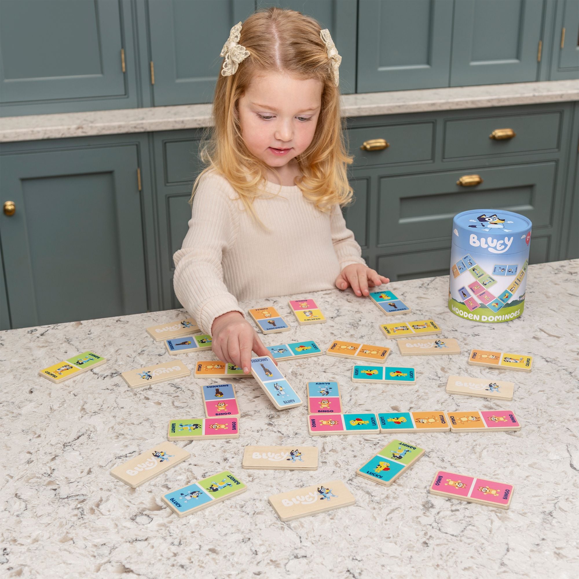 Bluey Wooden Dominoes