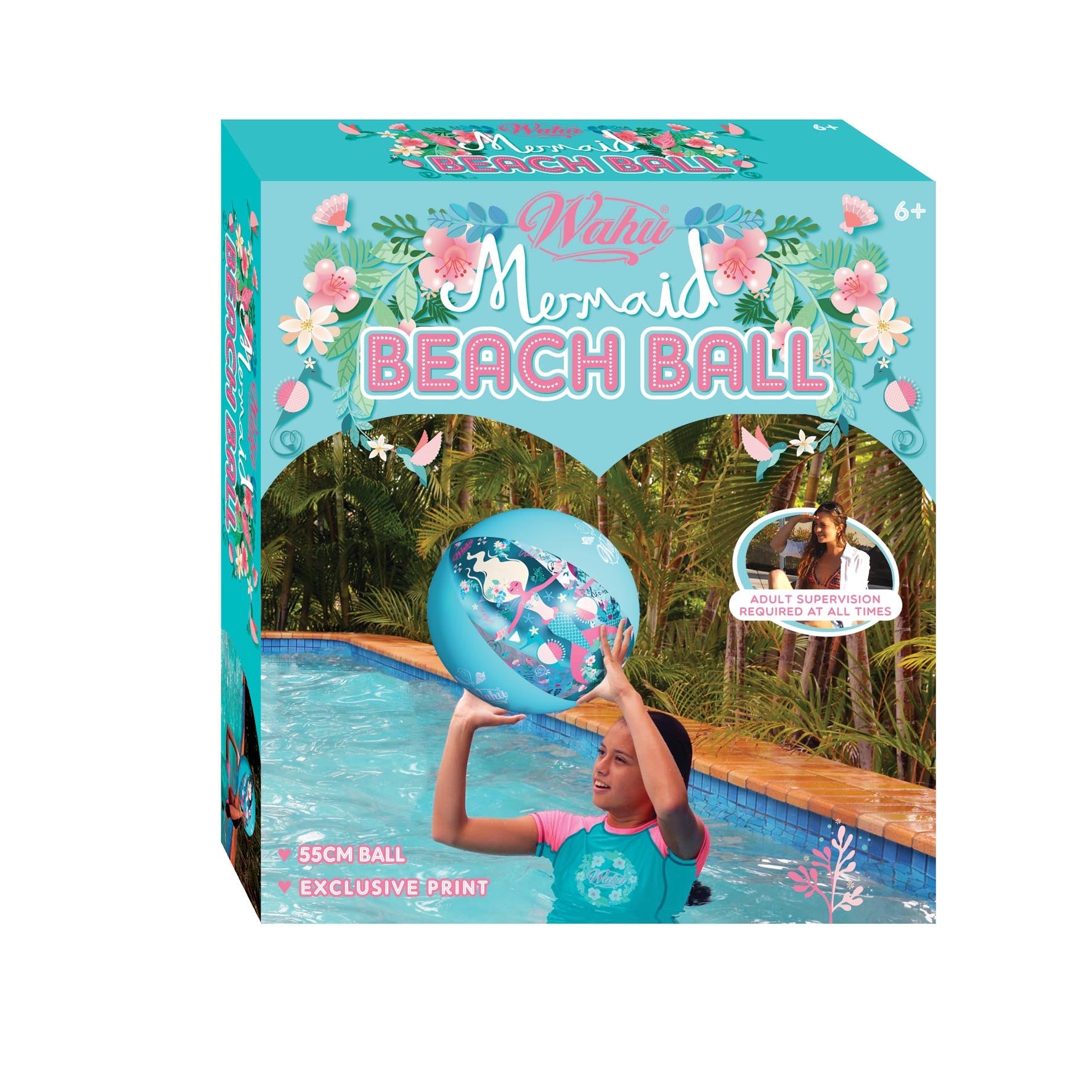 Wahu Mermaid Beachball - Toyworld Australia