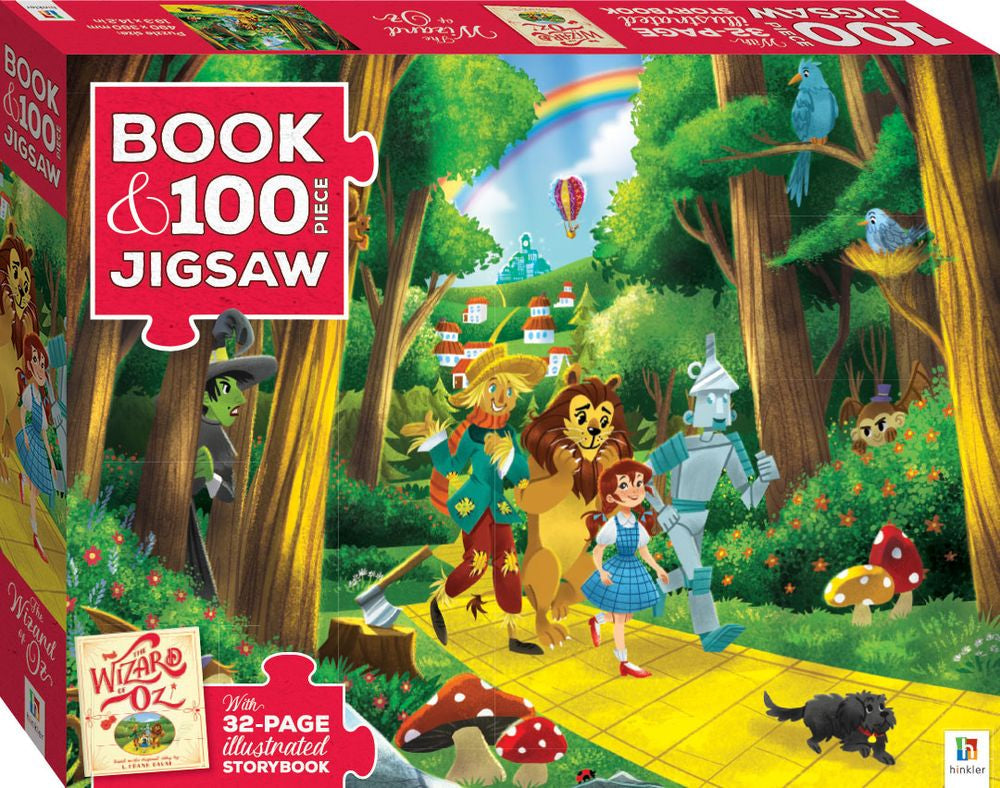 BOOK WITH 100 PIECE JIGSAW: THE WIZARD OF OZ