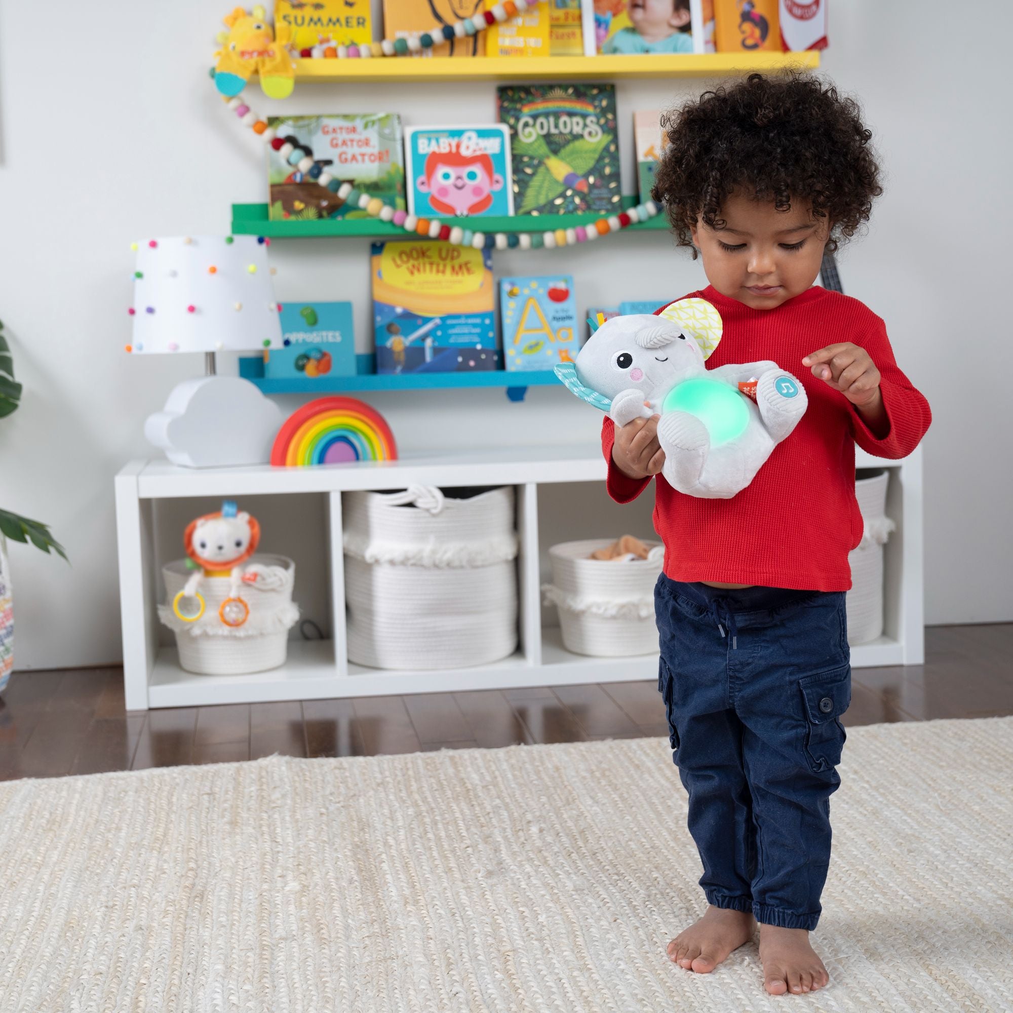 Bright Starts Hug-A-Bye Baby Light And Sound Elephant