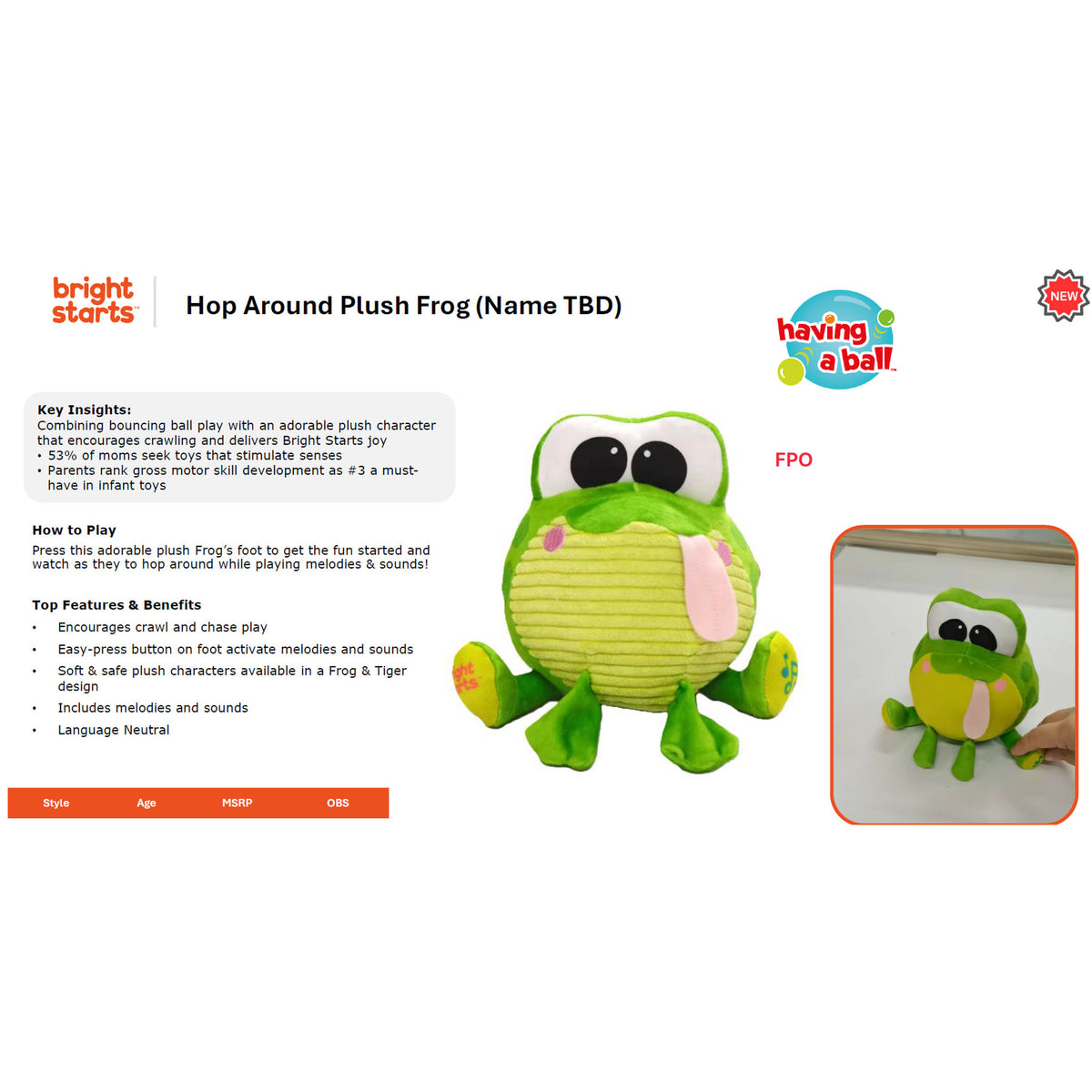 Bright Starts Having a Ball Hop Around Frog