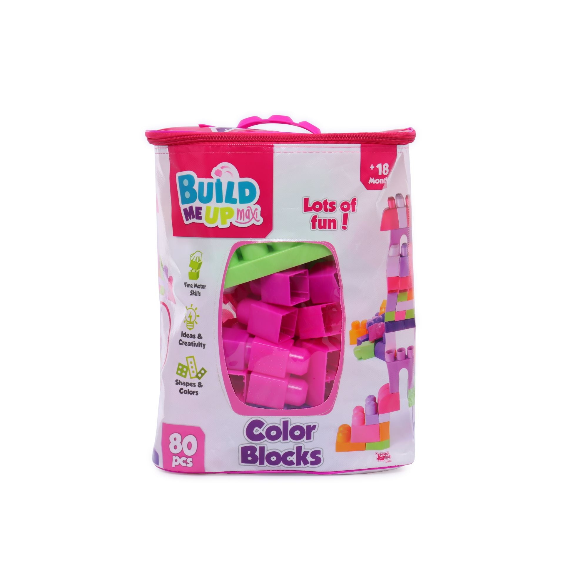 Build Me Up Maxi Blocks 80 Pieces - Pink