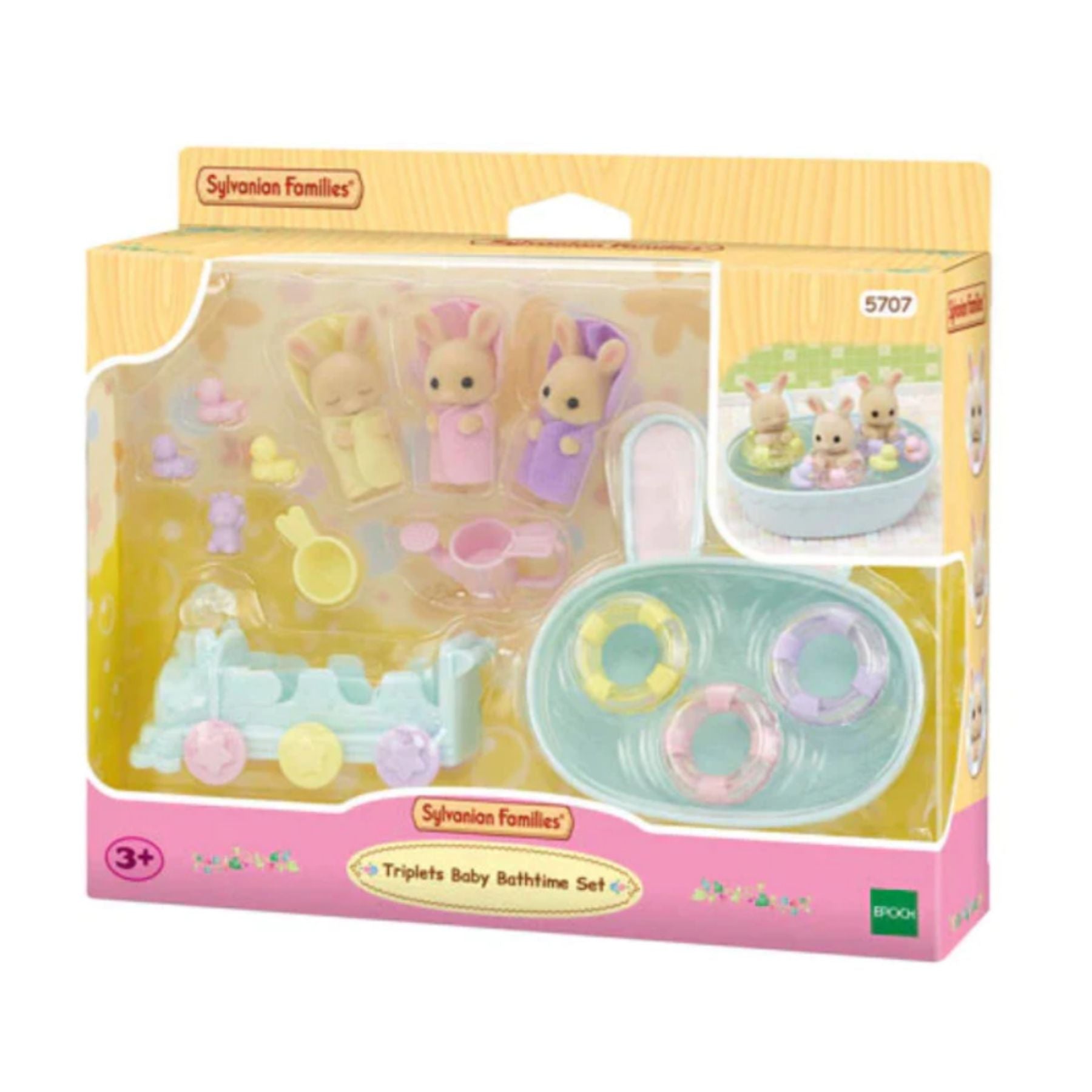 Sylvanian Families Triplets Baby Bathtime Set