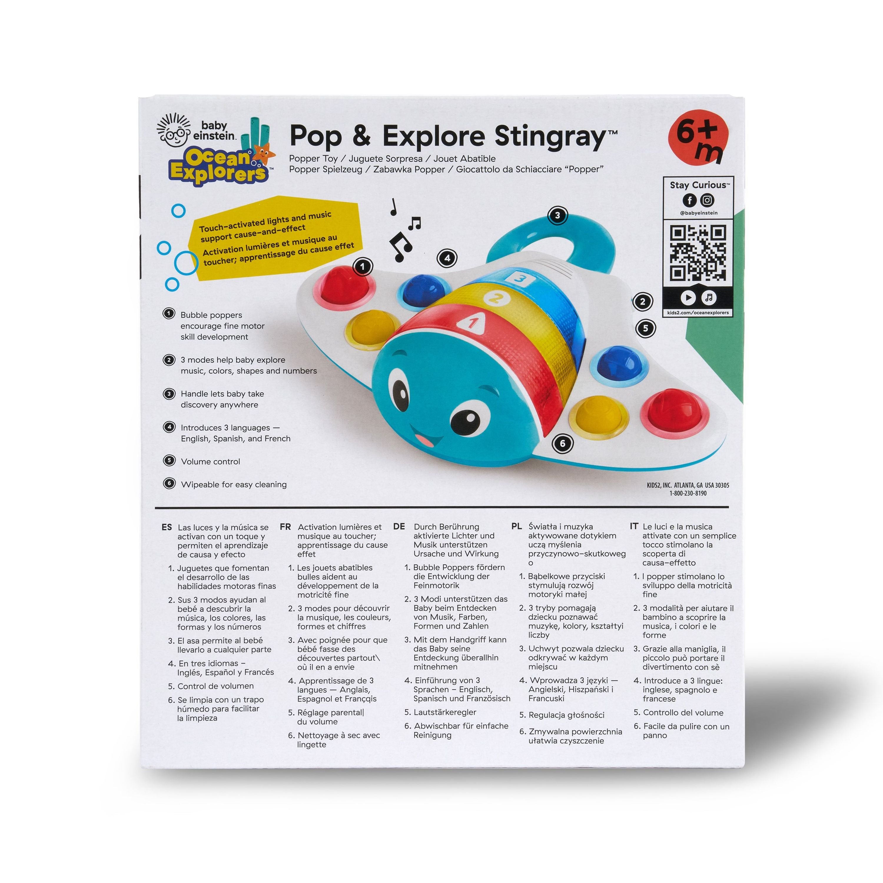 Baby Einstein Pop & Explore Stingray Popper
