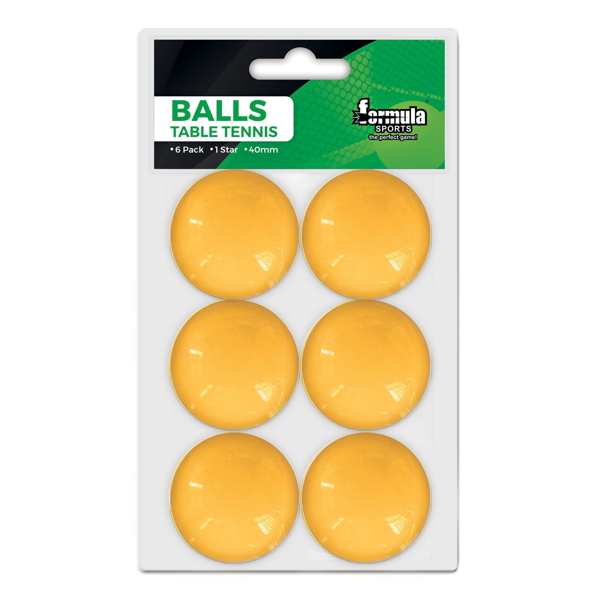 Table Tennis Balls 6 Pack Assorted Styles