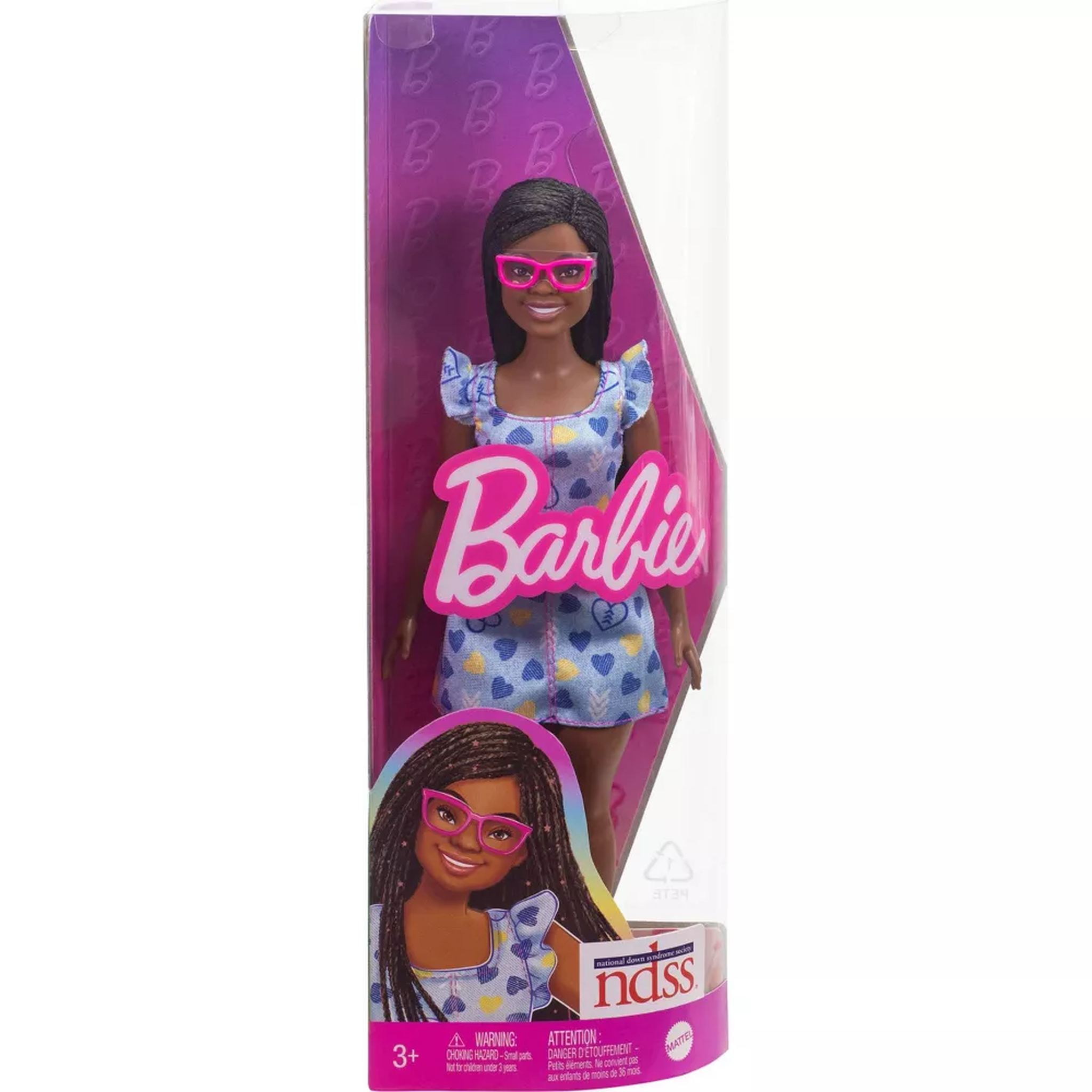 Barbie Fashionista 65th Anniversary Doll - Down Syndrome With Blue Heart Dress
