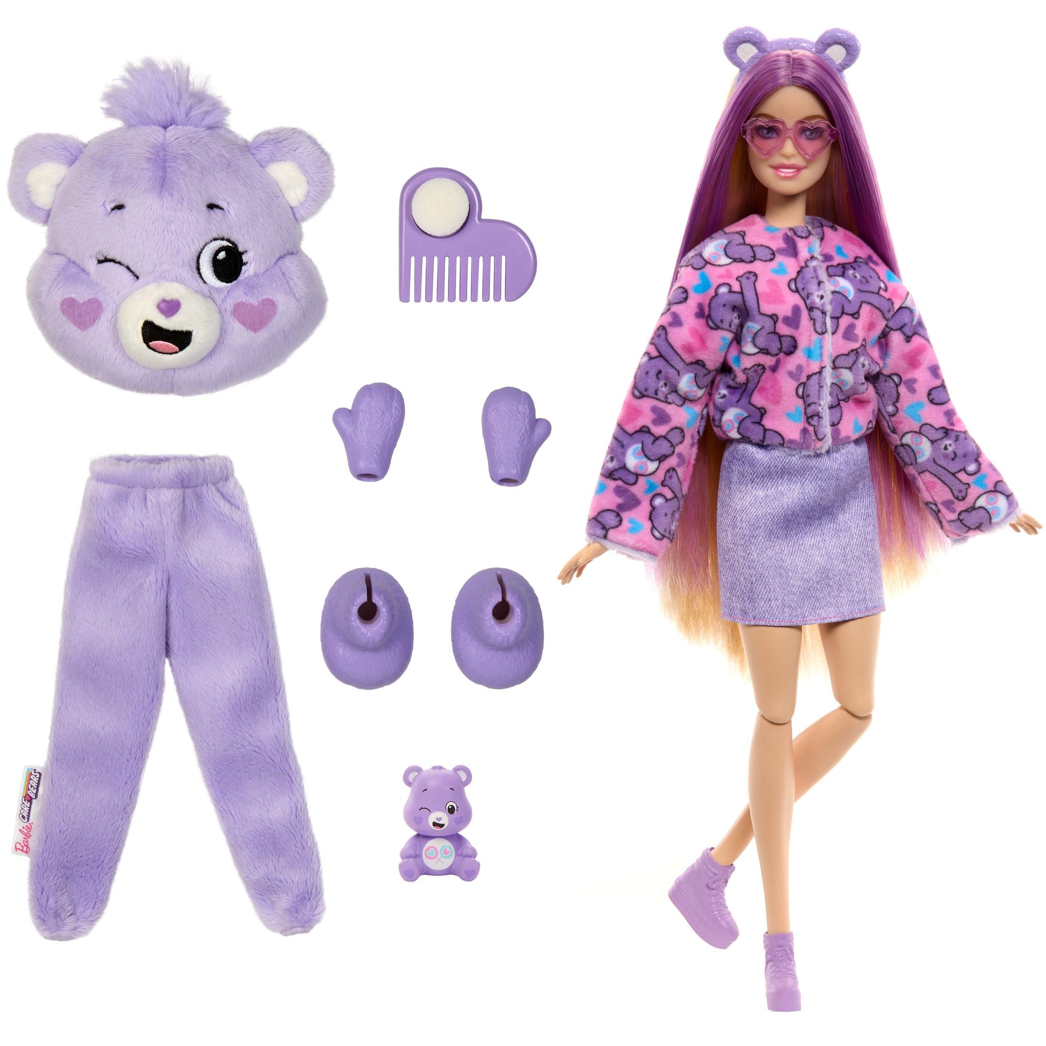 Barbie Cutie Reveal Care Bears Surprise Doll - Purple