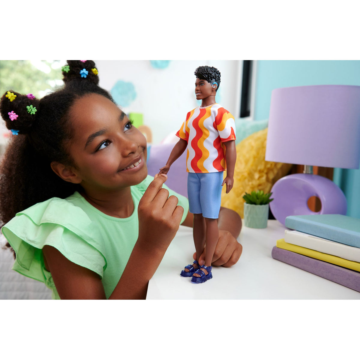 Barbie Ken Fashionista Doll - 220 Hearing Aids & Wavy Top