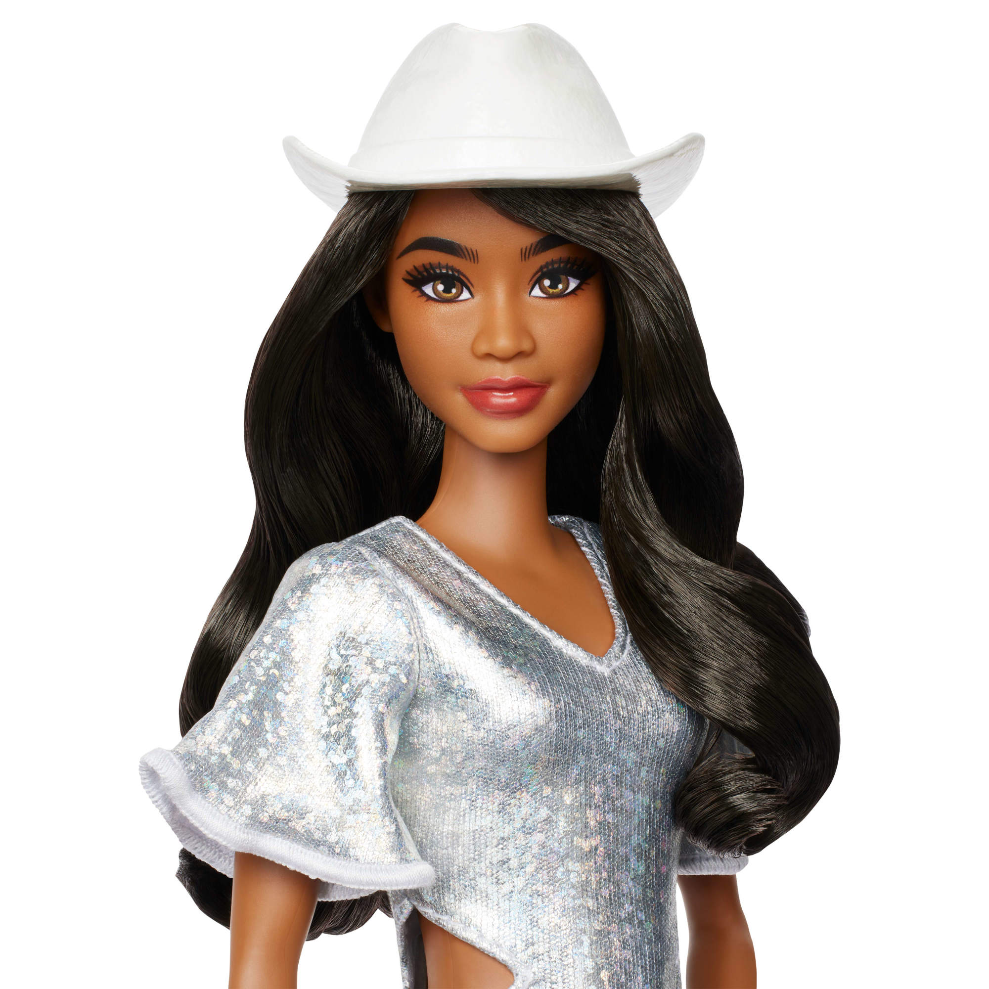 Barbie Fashionistas Doll - 239 Sparkly Silver Dress