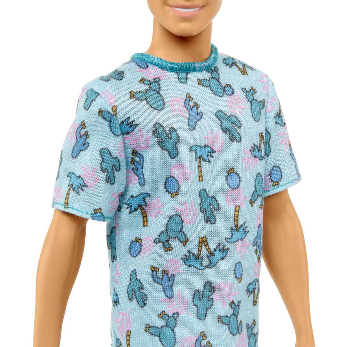 Barbie Ken Fashionista Doll - 211 Blond Hair And Cactus Tee - Toyworld Australia