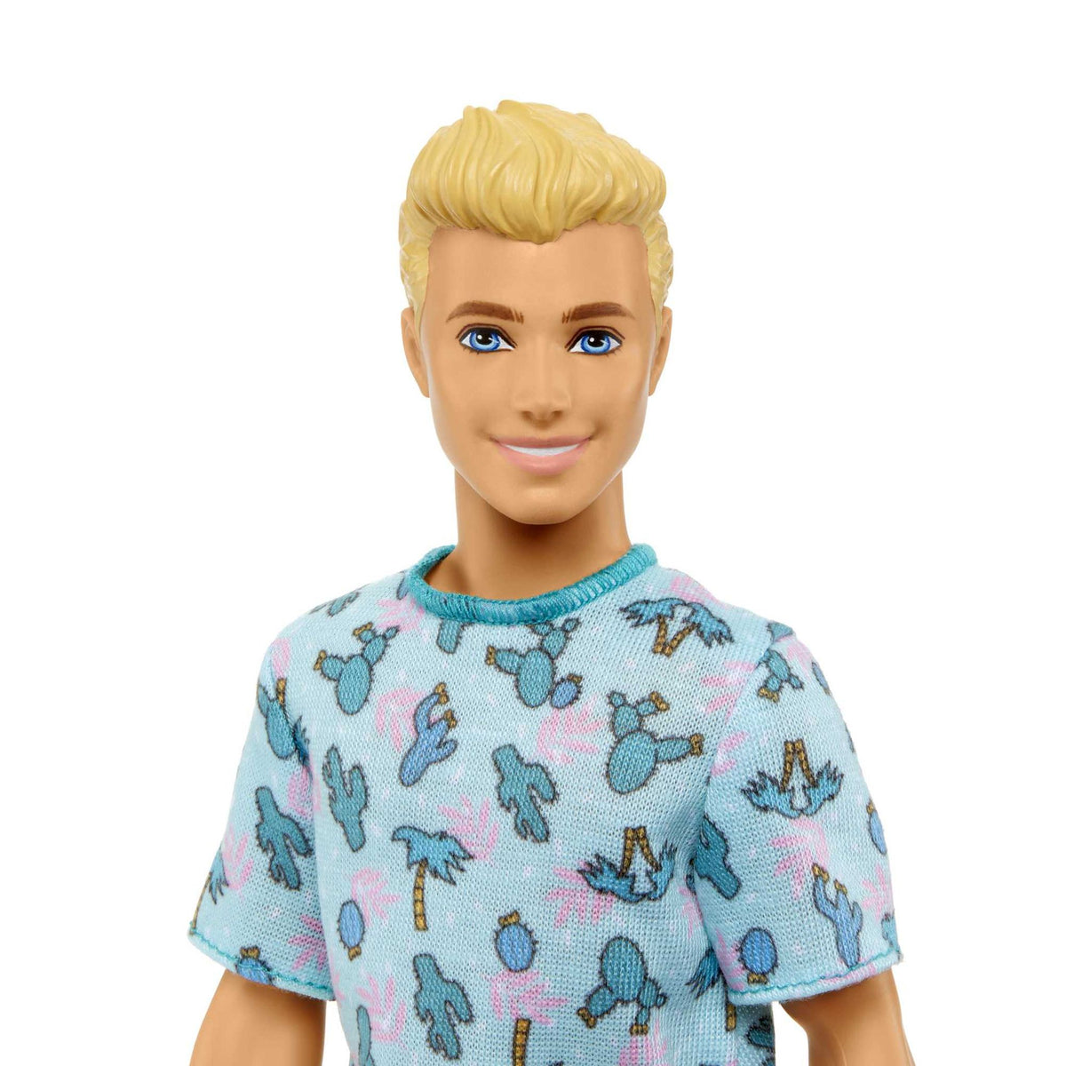 Barbie Ken Fashionista Doll - 211 Blond Hair And Cactus Tee - Toyworld Australia