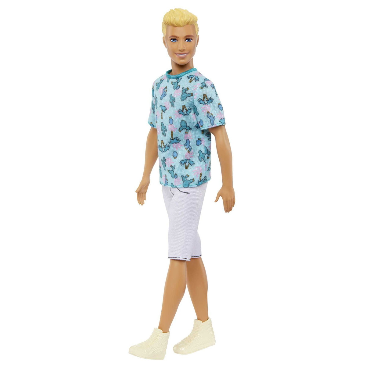 Barbie Ken Fashionista Doll - 211 Blond Hair And Cactus Tee - Toyworld Australia