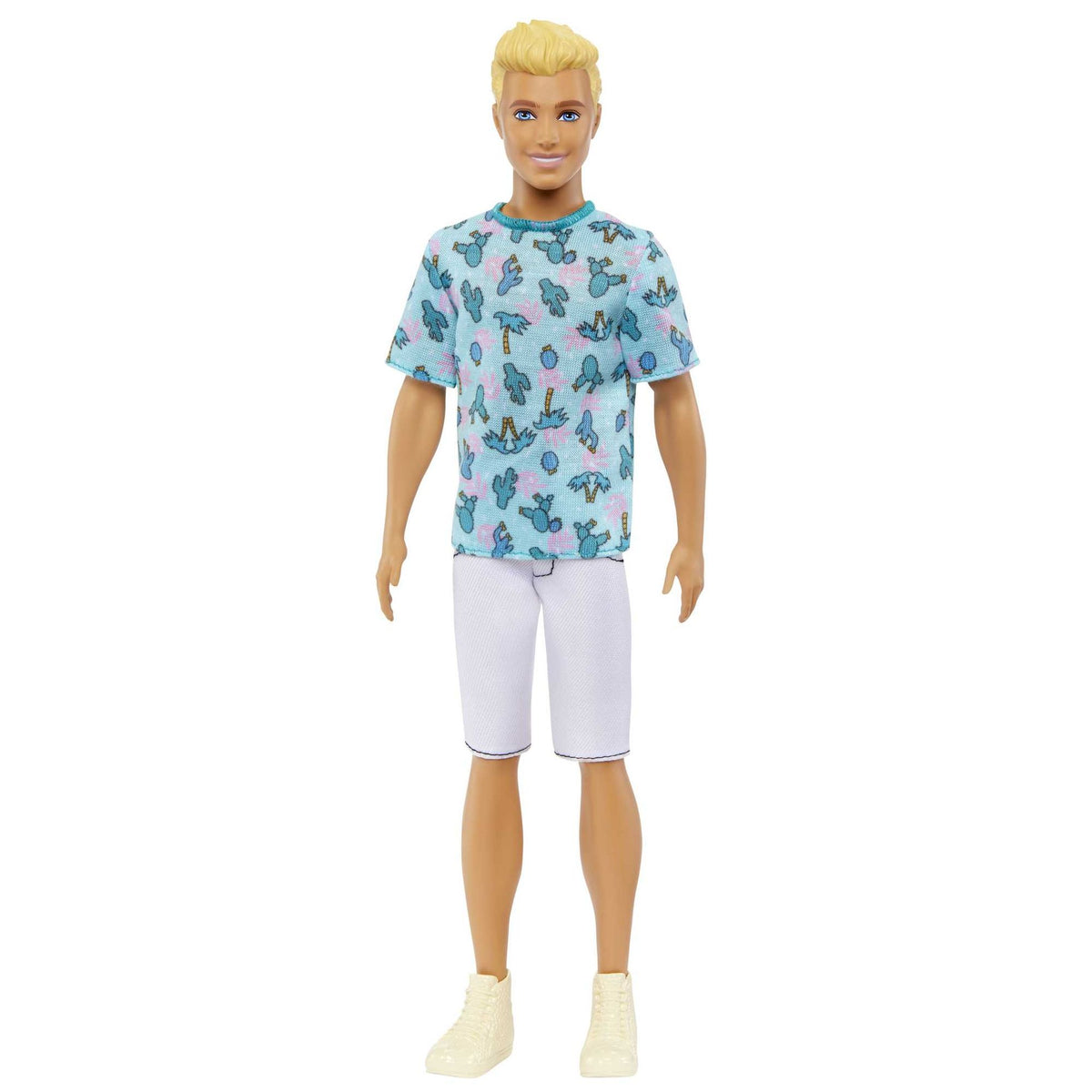 Barbie Ken Fashionista Doll - 211 Blond Hair And Cactus Tee - Toyworld Australia