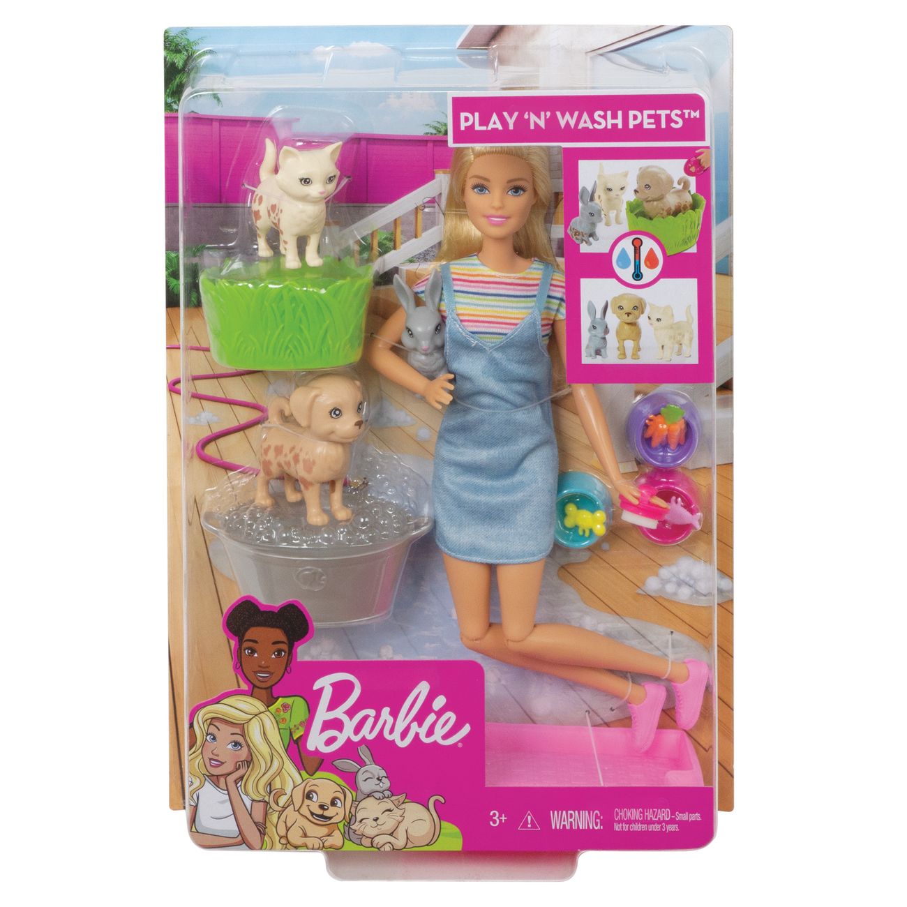 Barbie Play N Wash Pet & Doll Blonde Toyworld Australia