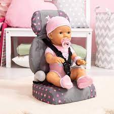 BAYER DELUXE CAR SEAT GREY AND PINK