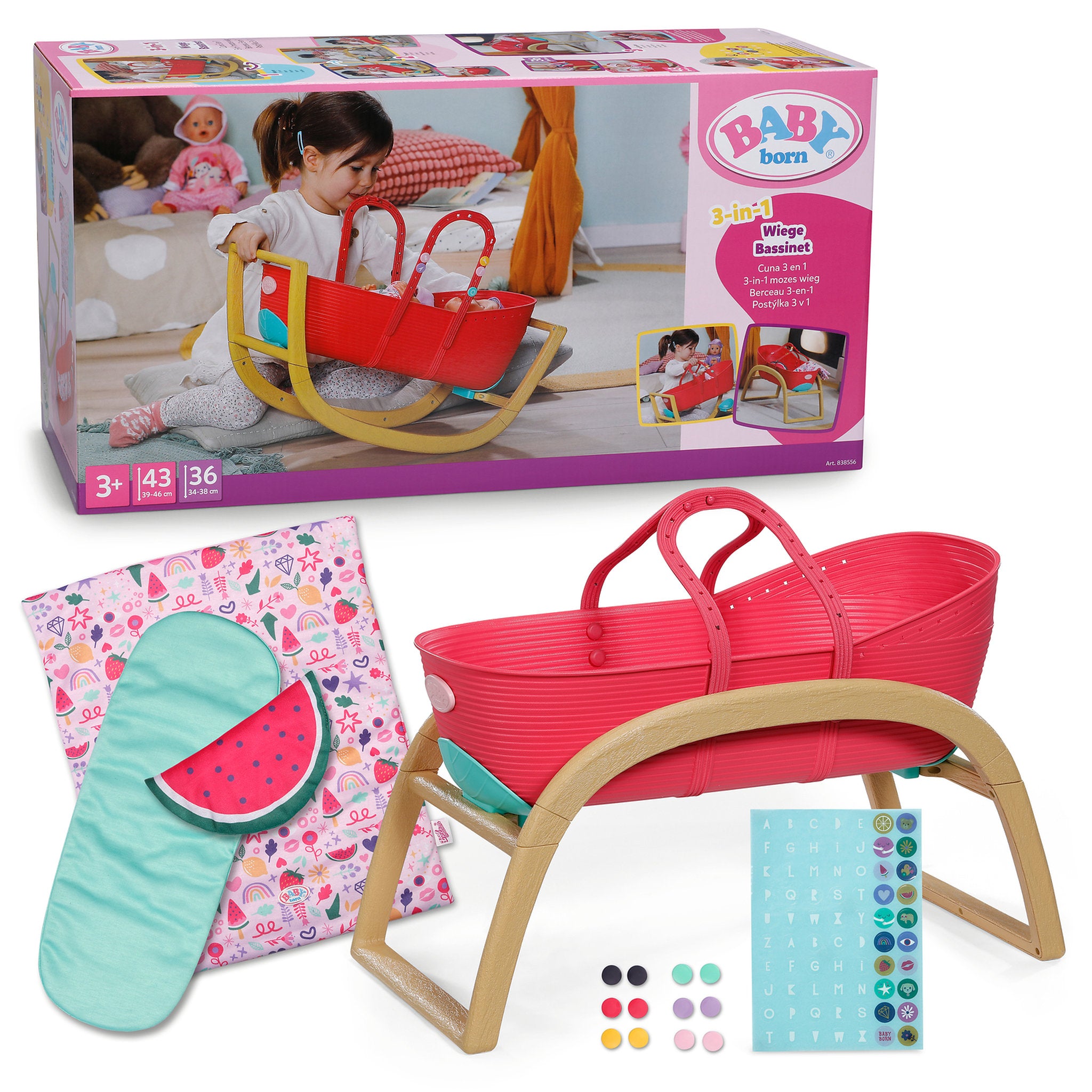 Baby Born 3 In 1 Bassinet Pinplay