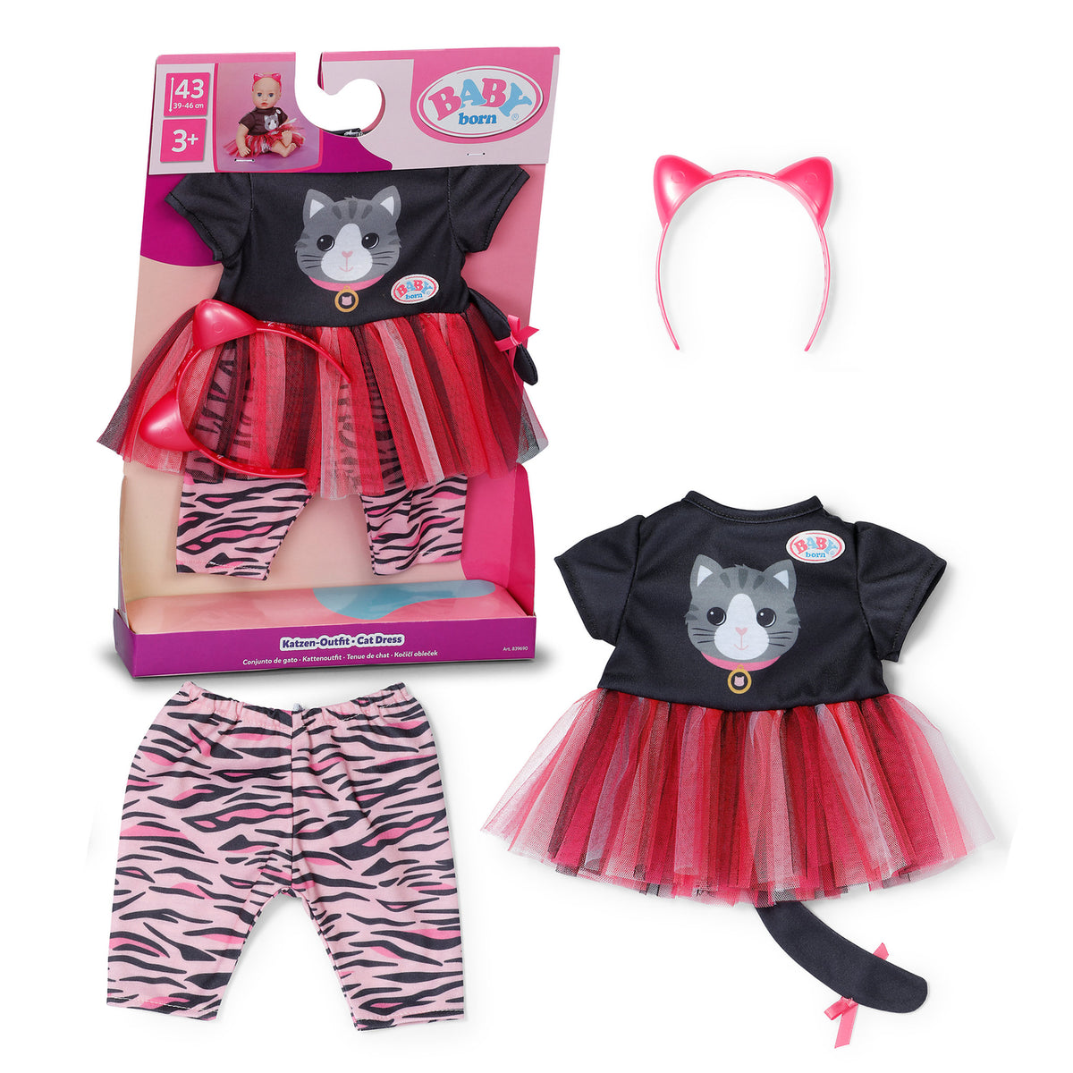 BABY Born Outfit Set for 43cm Doll - Cat