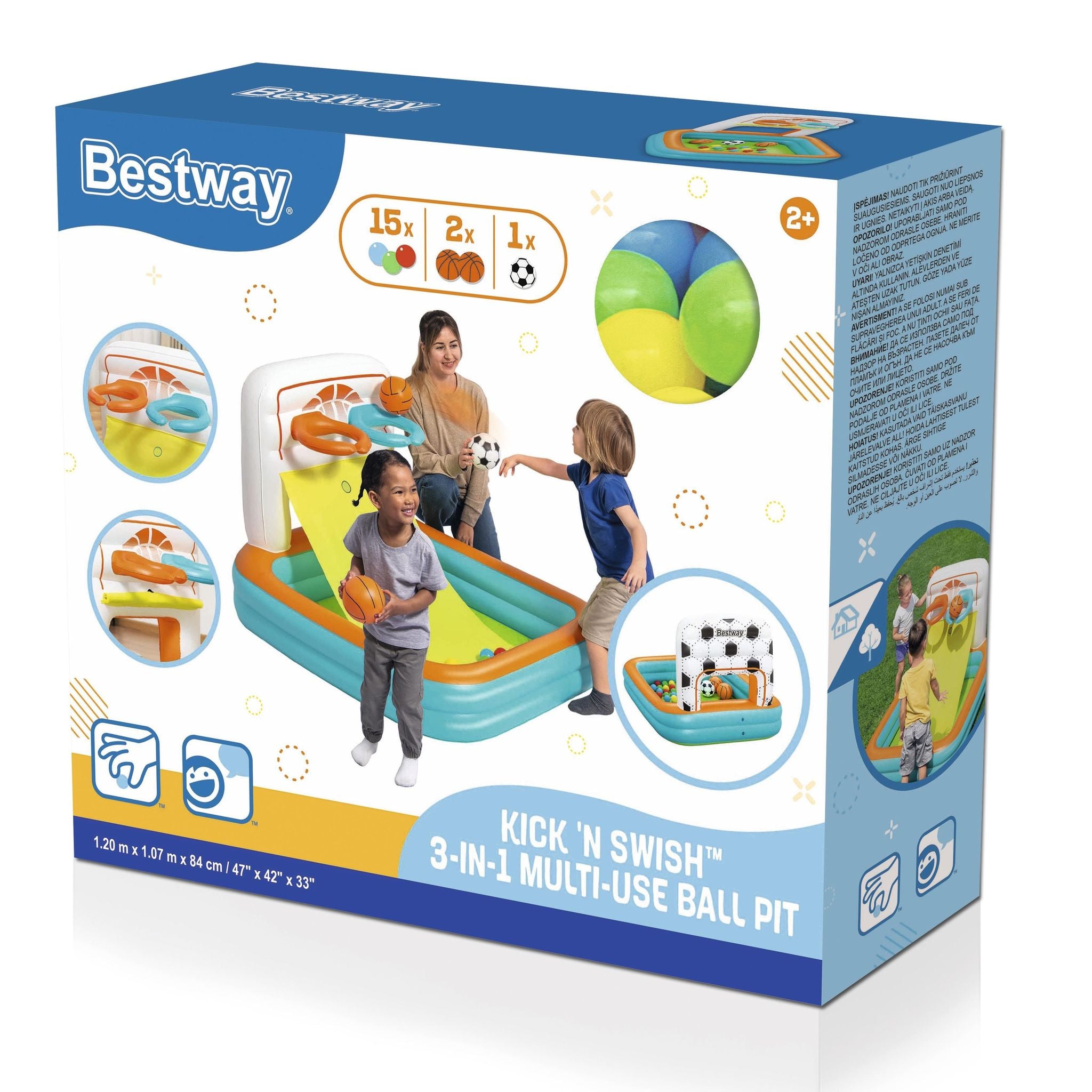 Bestway Kick ‘N Swish 3-in-1 Ball Pit