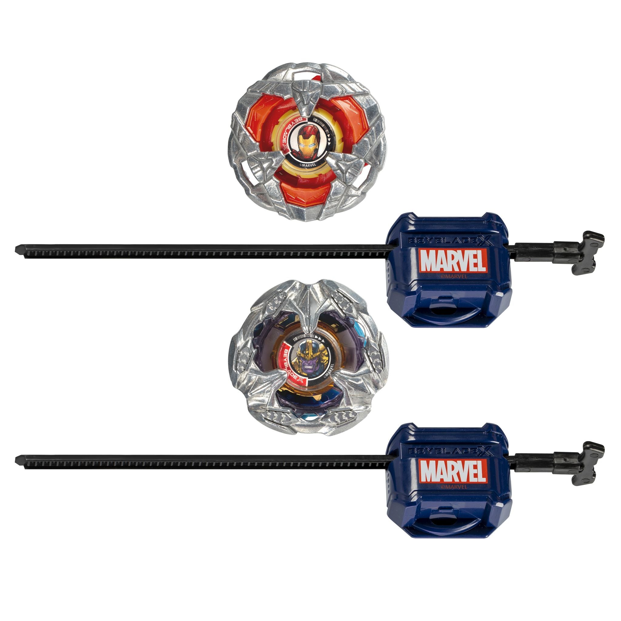 Beyblade X Marvel Iron Man 4-80B vs Thanos 4-60P Dual Pack Set