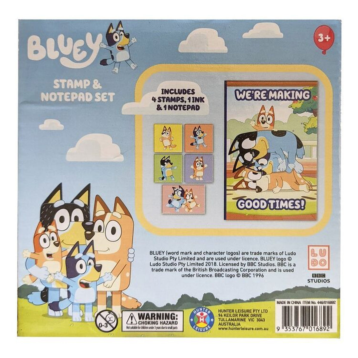 Bluey Stamp & Notepad Set
