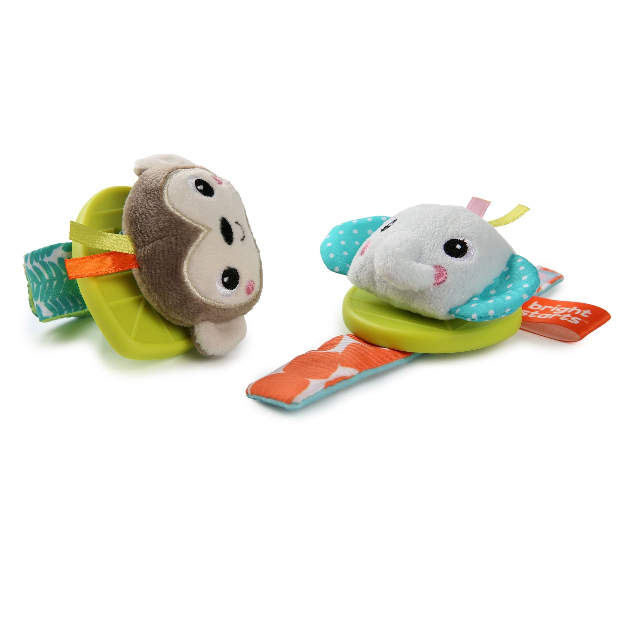 Bright Starts Rattle & Teethe Pals - Monkey & Elephant