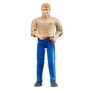 Bruder Man With Light Skin/Blue Jeans Figurine - Toyworld Australia