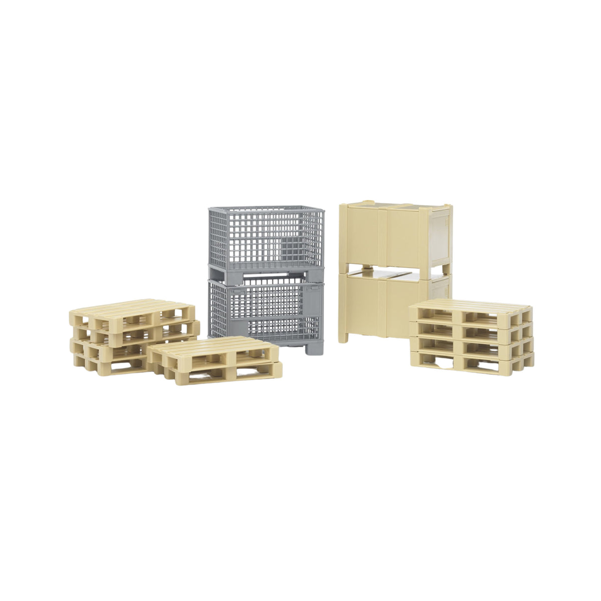 Bruder Logistics Pallets, Crate & Cages Set