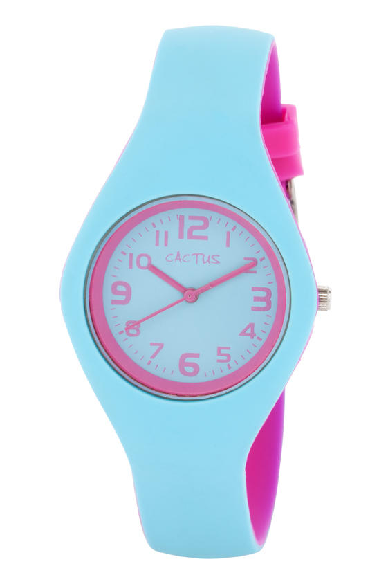 CACTUS WATCH BLUE AND PINK