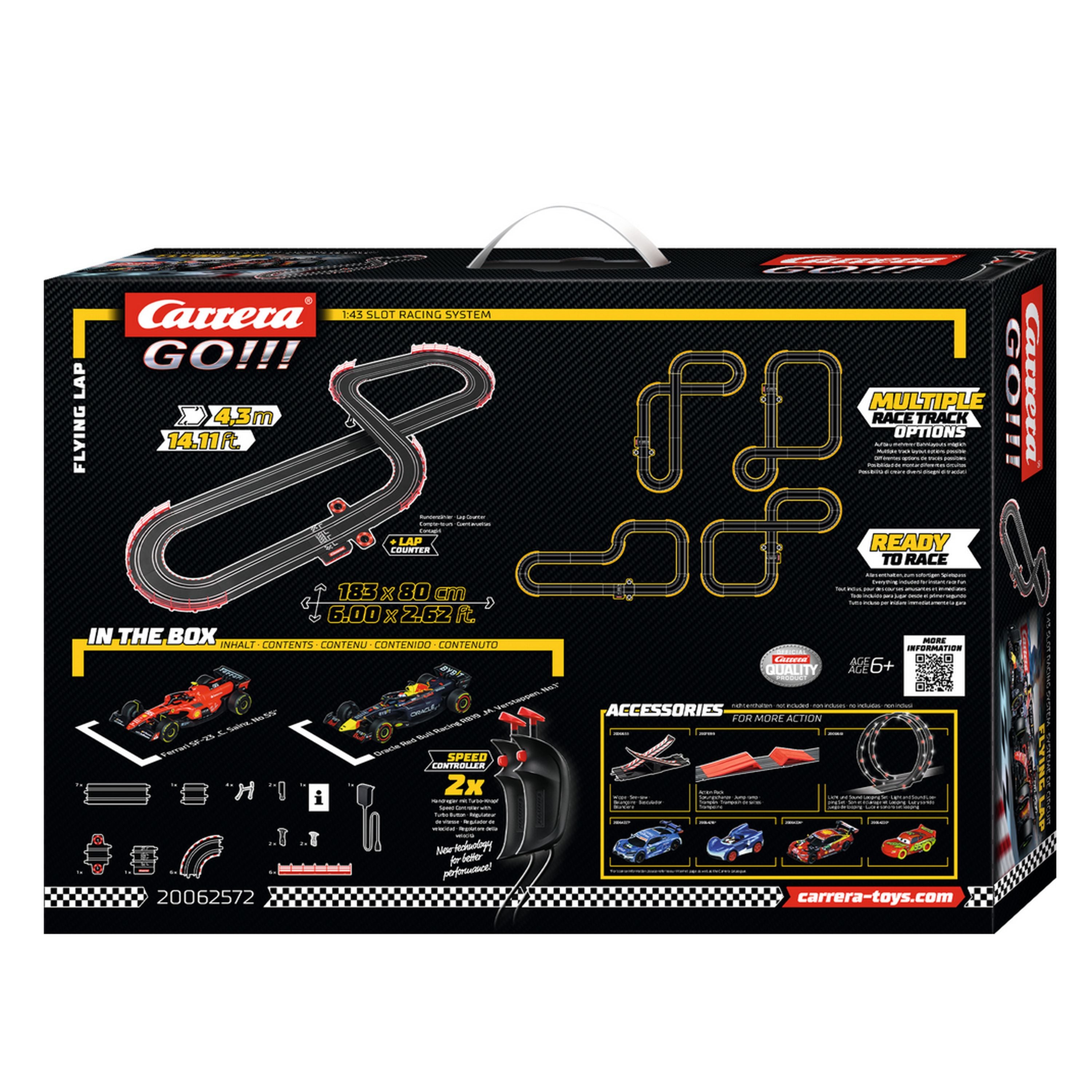 Carrera GO!!! 1:43 Flying Lap Slot Racing Set