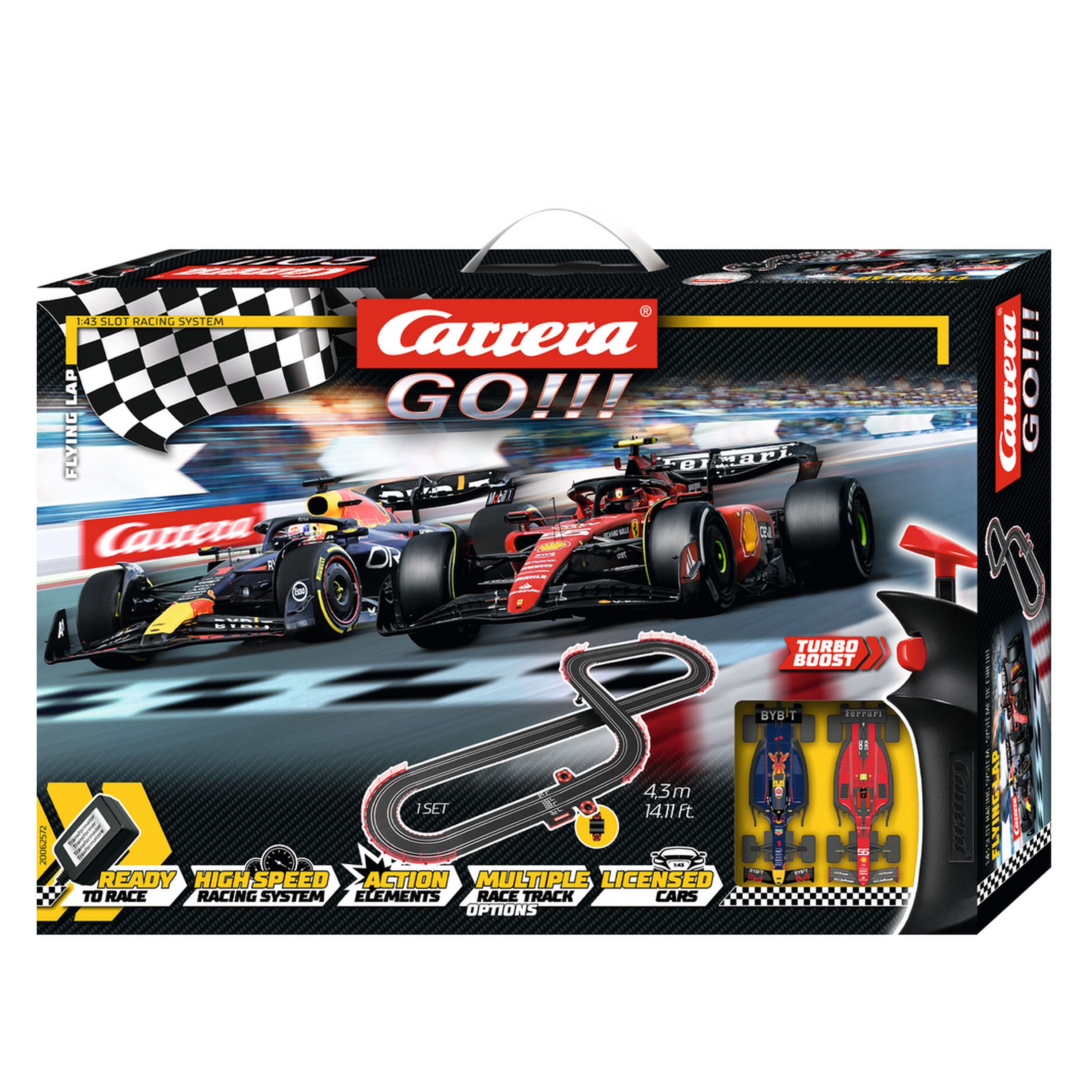 Carrera GO!!! 1:43 Flying Lap Slot Racing Set