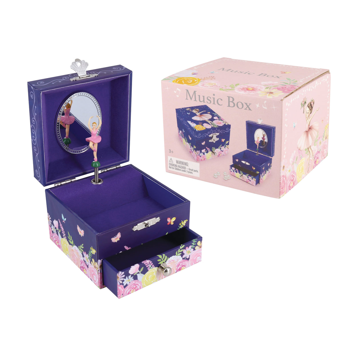 Ballerina Music Box Navy Blue