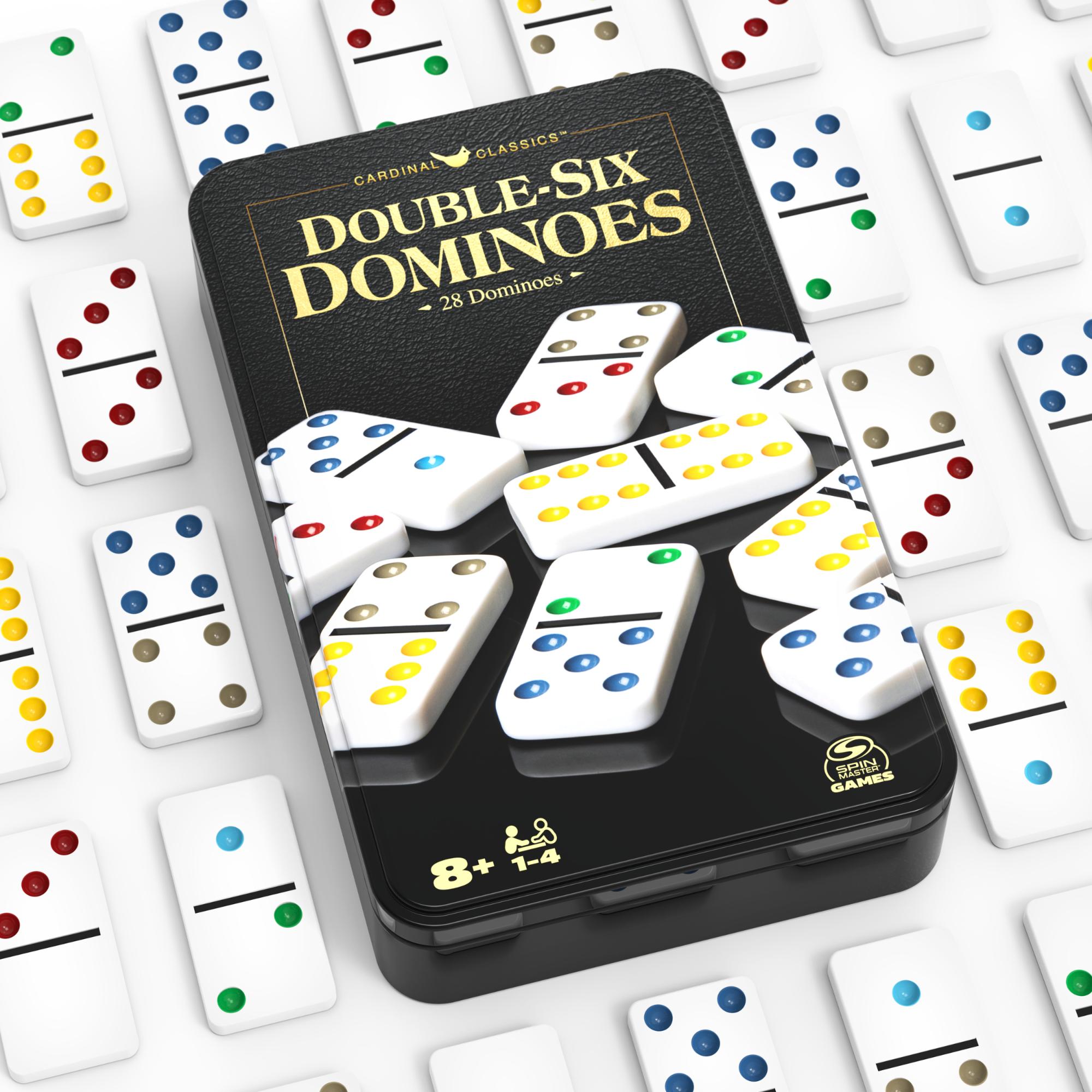 Cardinal Classics Double-Six Dominoes In Tin