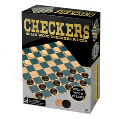CLASSIC WOODEN CHECKERS