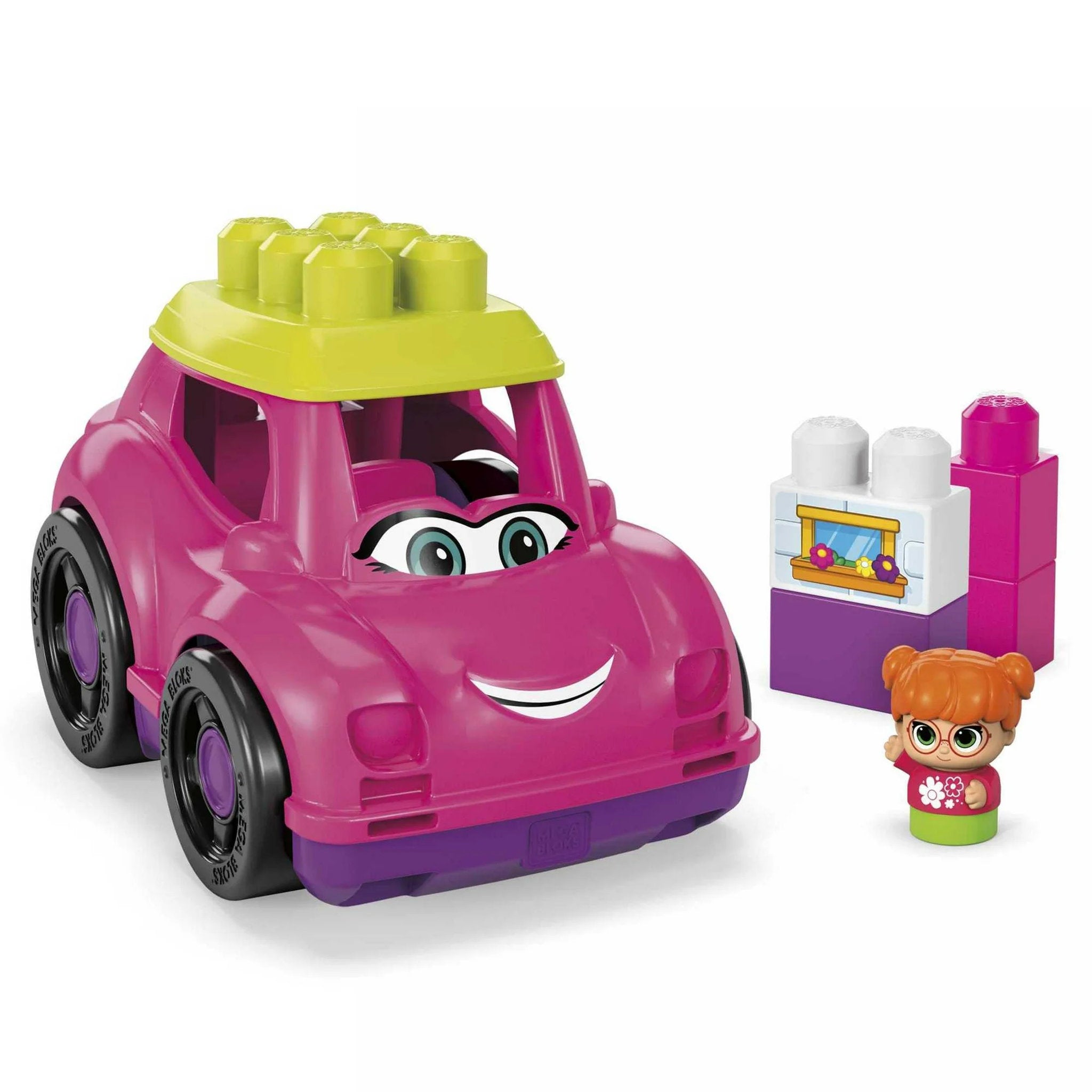 Fisher-Price MEGA Bloks First Builders Lil Vehicles Block Buddies Catie Convertible